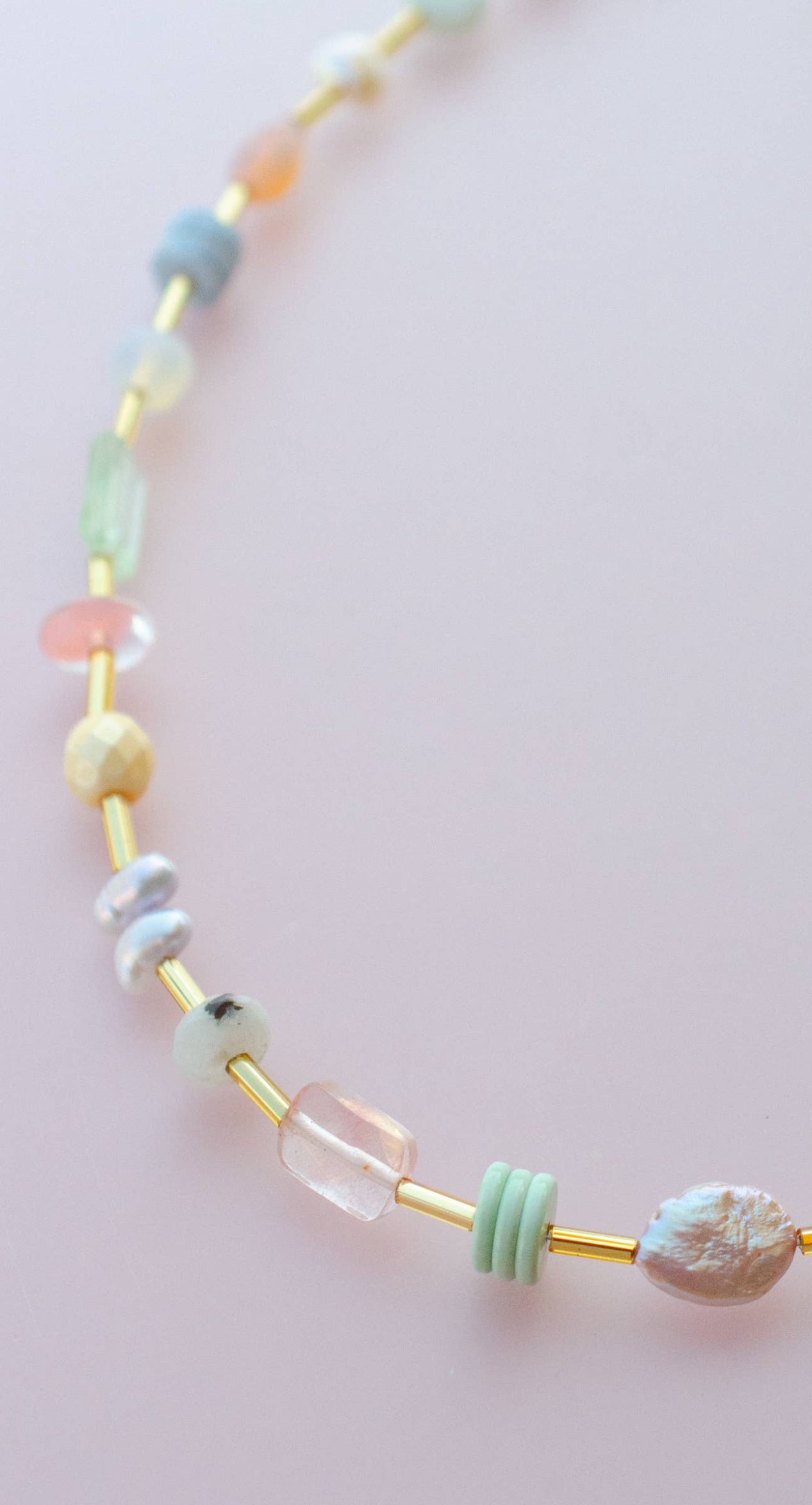 Beads + Pearls necklace