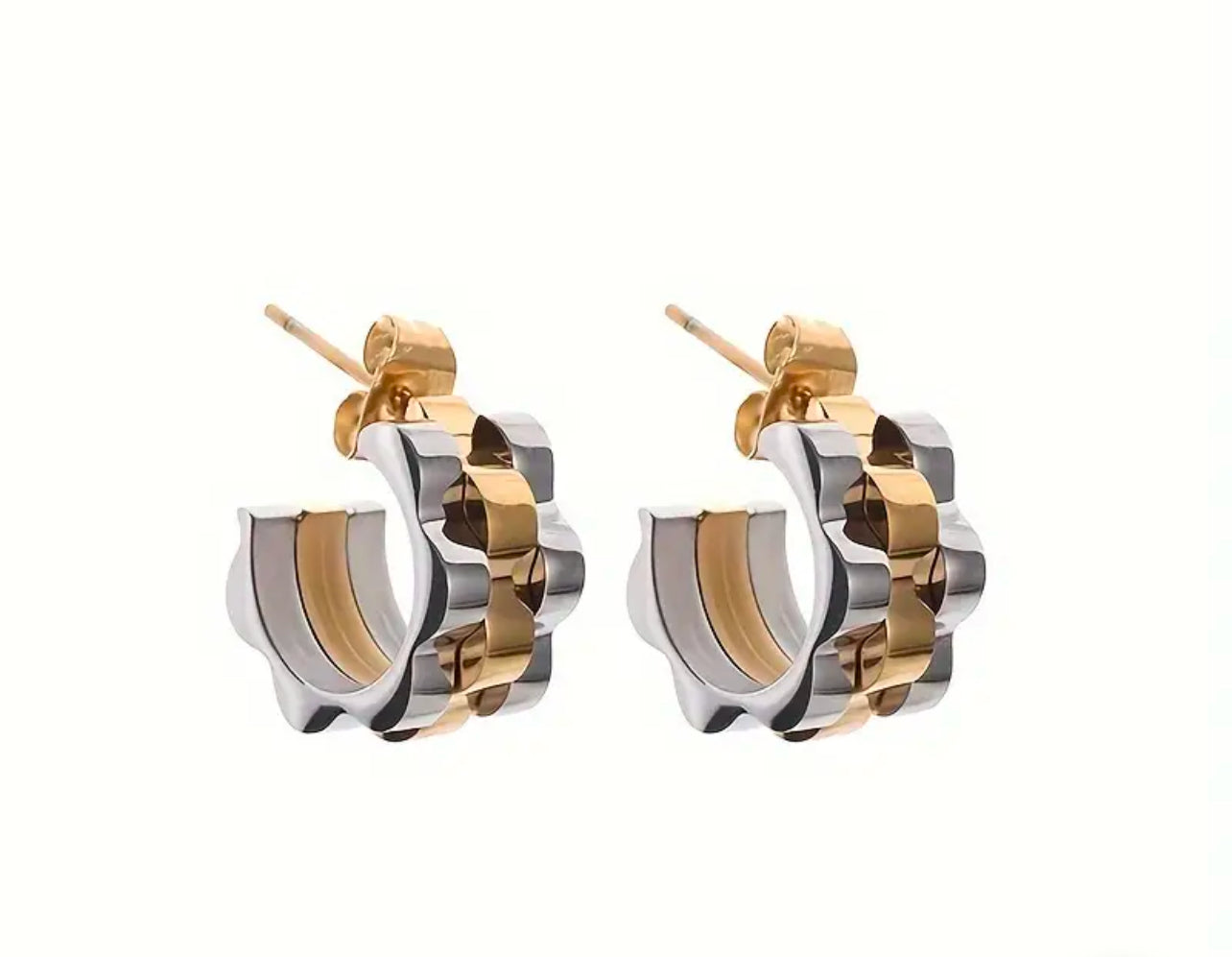 Mixed Gold Hoops