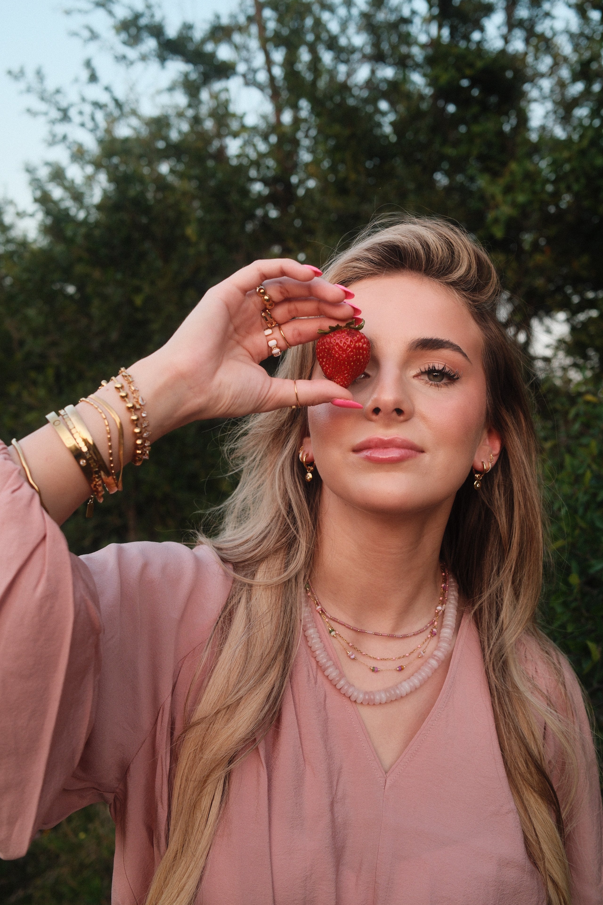 Rose Water Agate Necklace