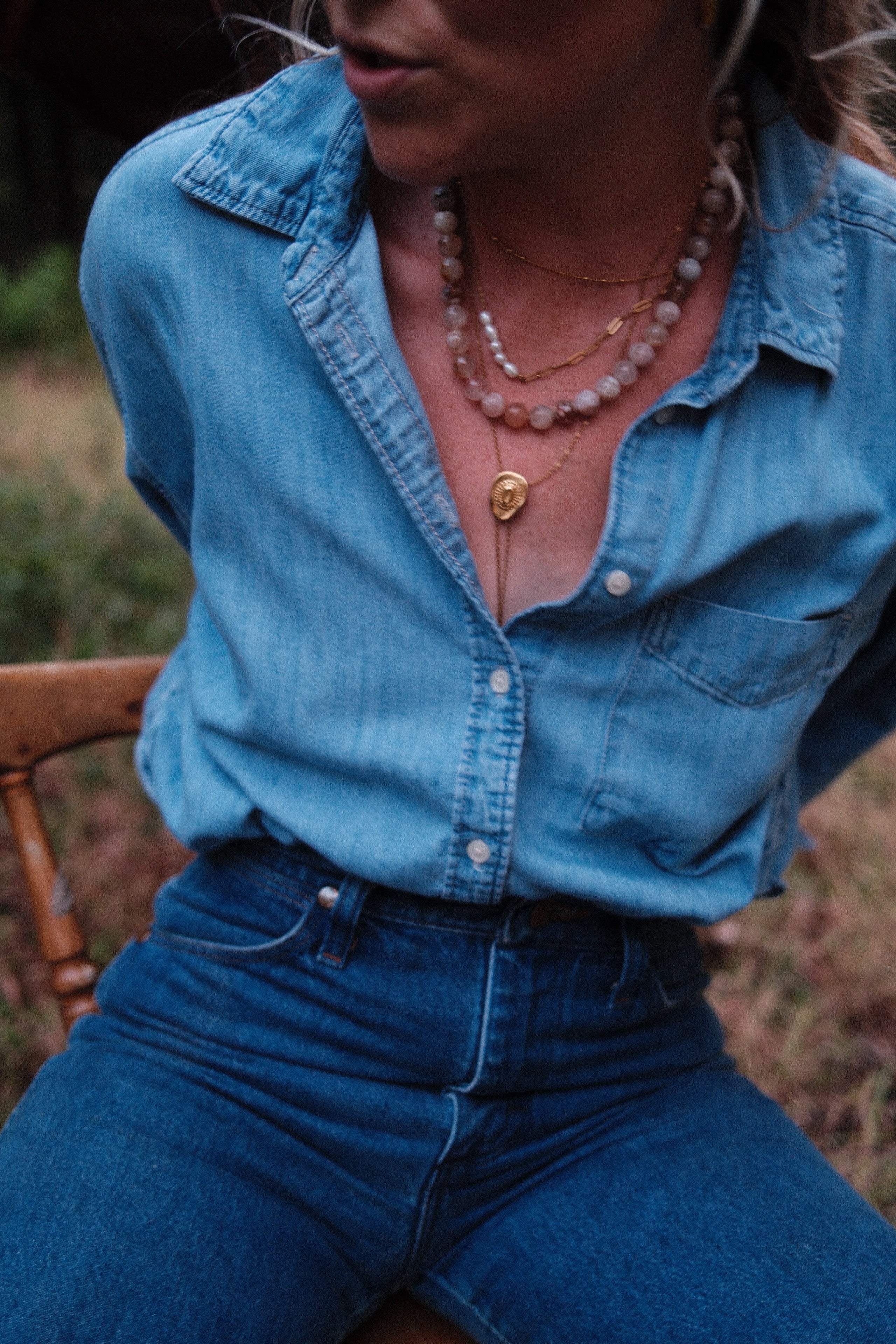 Bolo Tie Cowgirl Hat Necklace