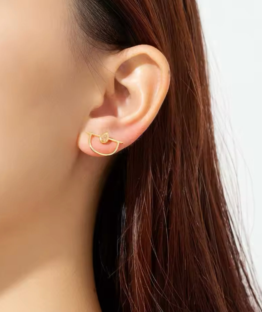 Jeweled U Earrings