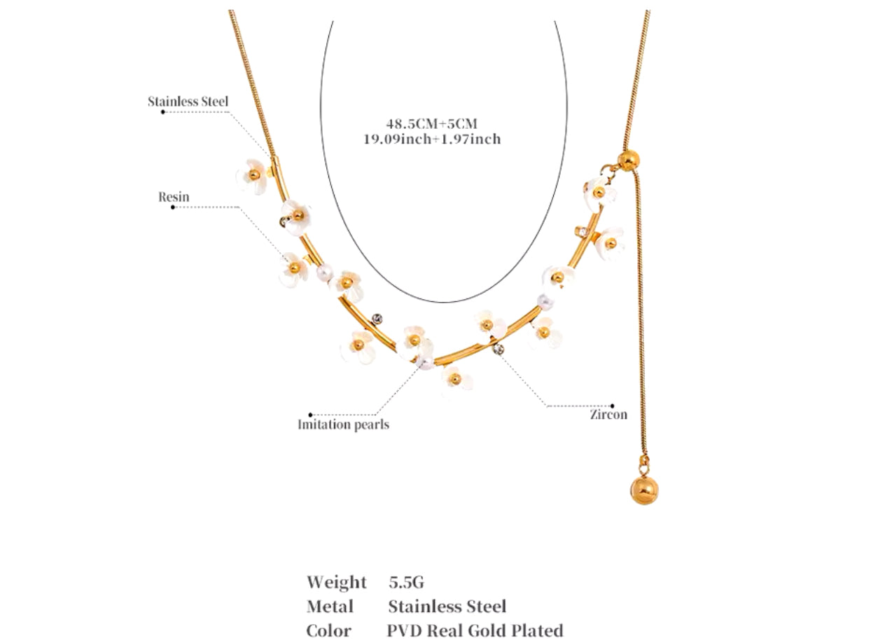Flower Cascade Necklace