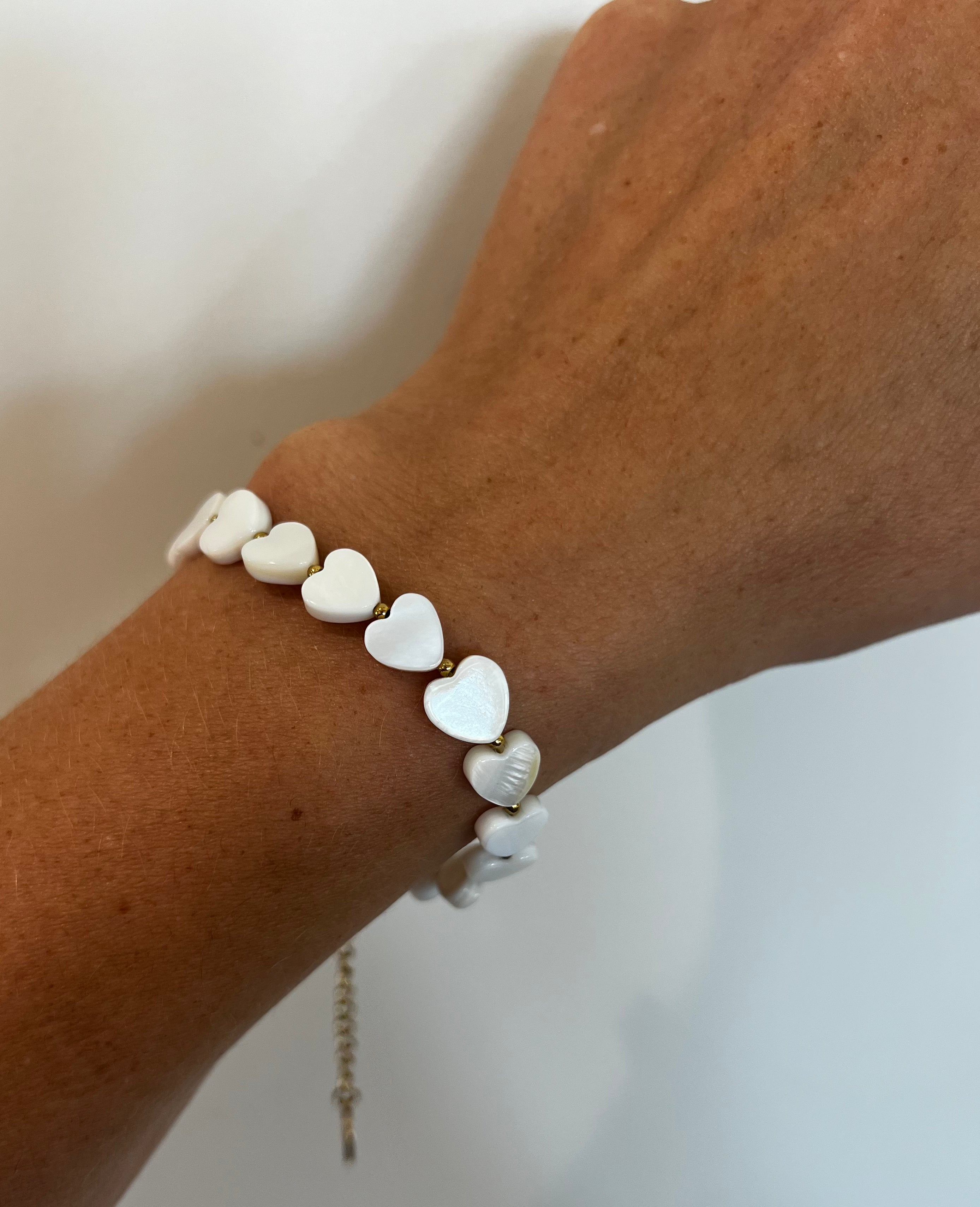 Heart Pearl Bracelet