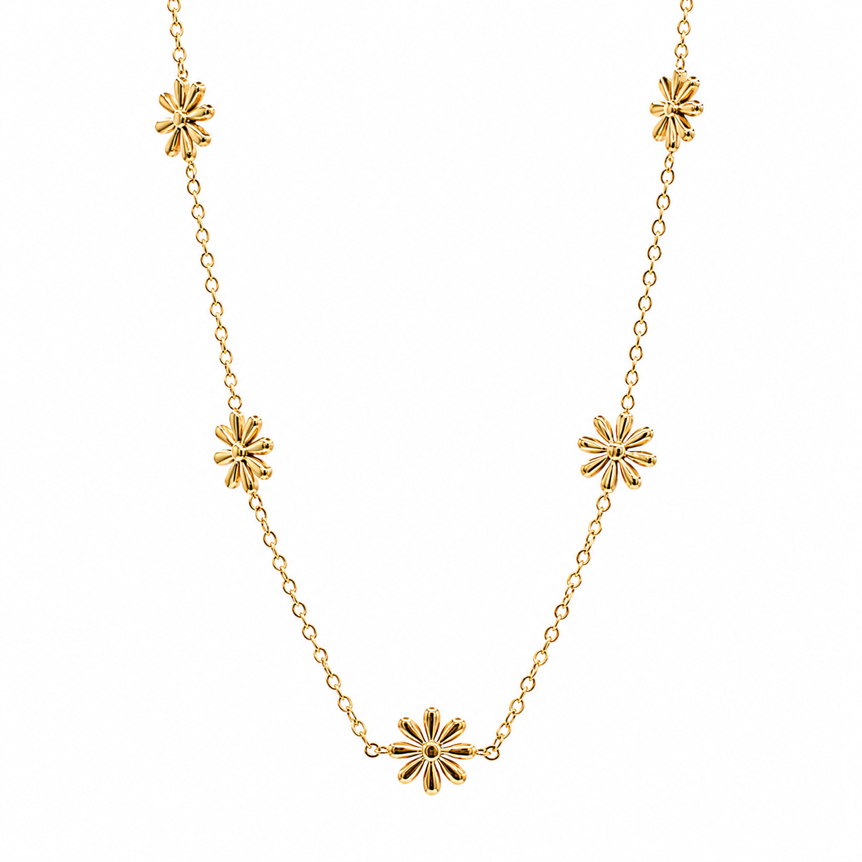 Golden Flowers Necklace