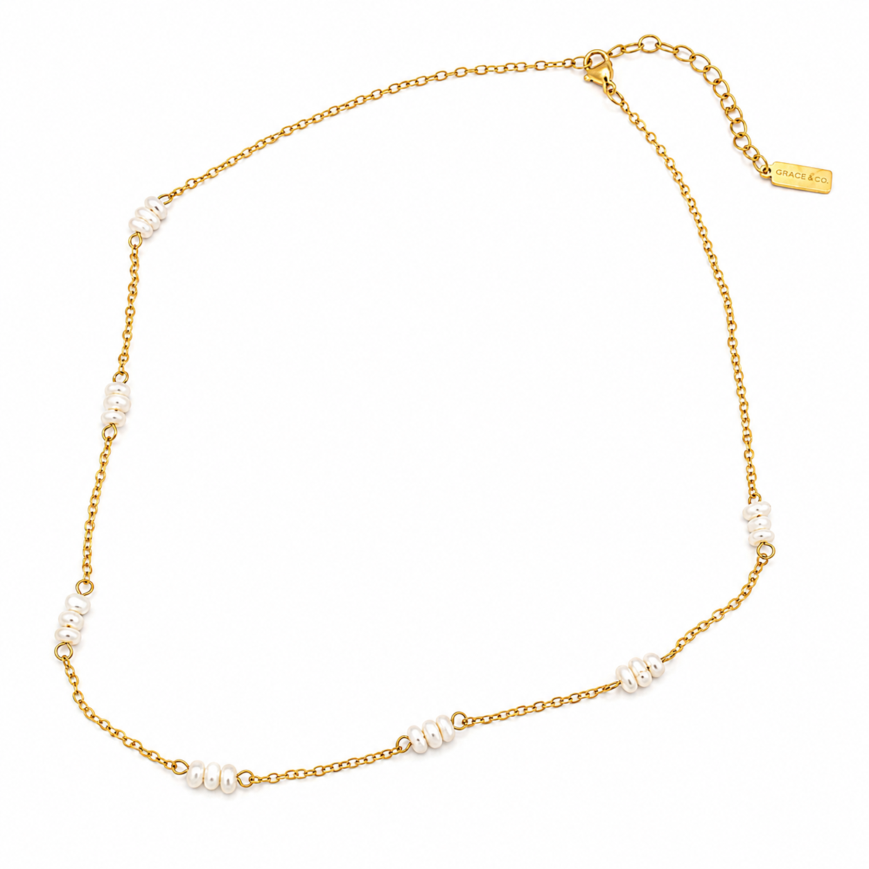 Dainty 3 Pearl Necklace