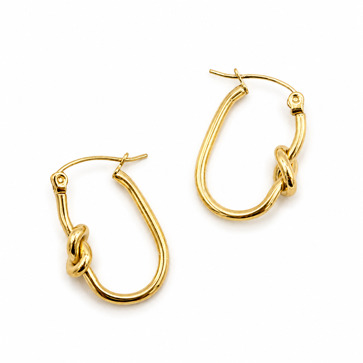 Oval Knot Hoops
