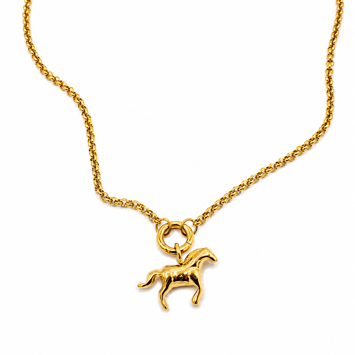 Horse Charm Gold Necklace
