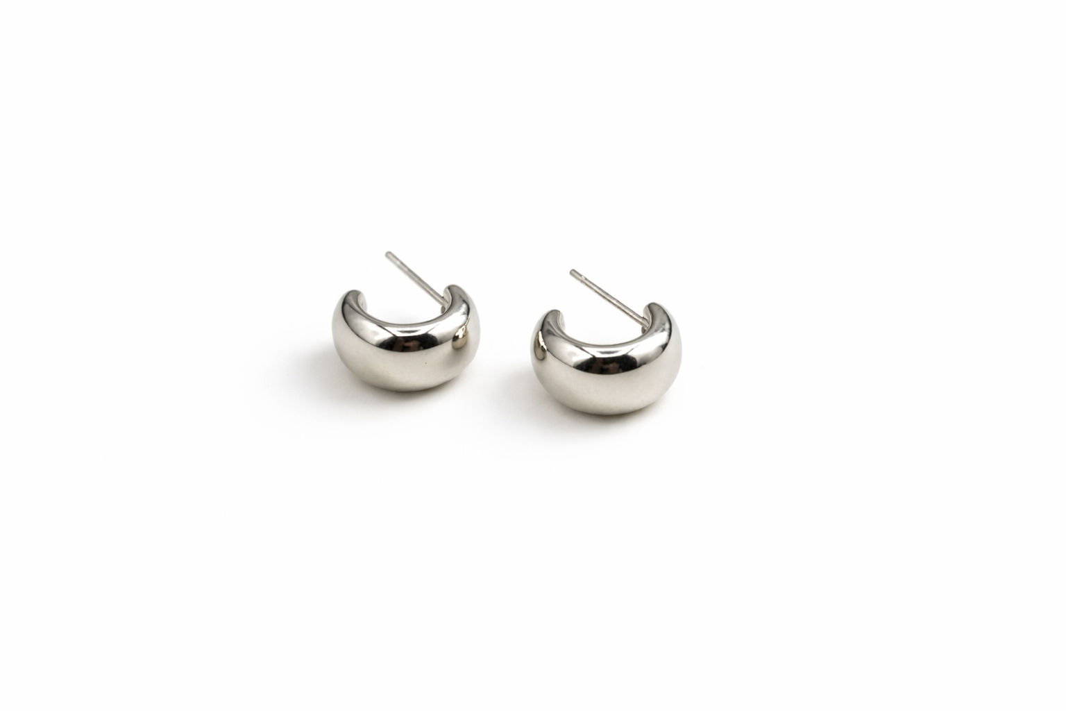 Silver Chunky Hoop