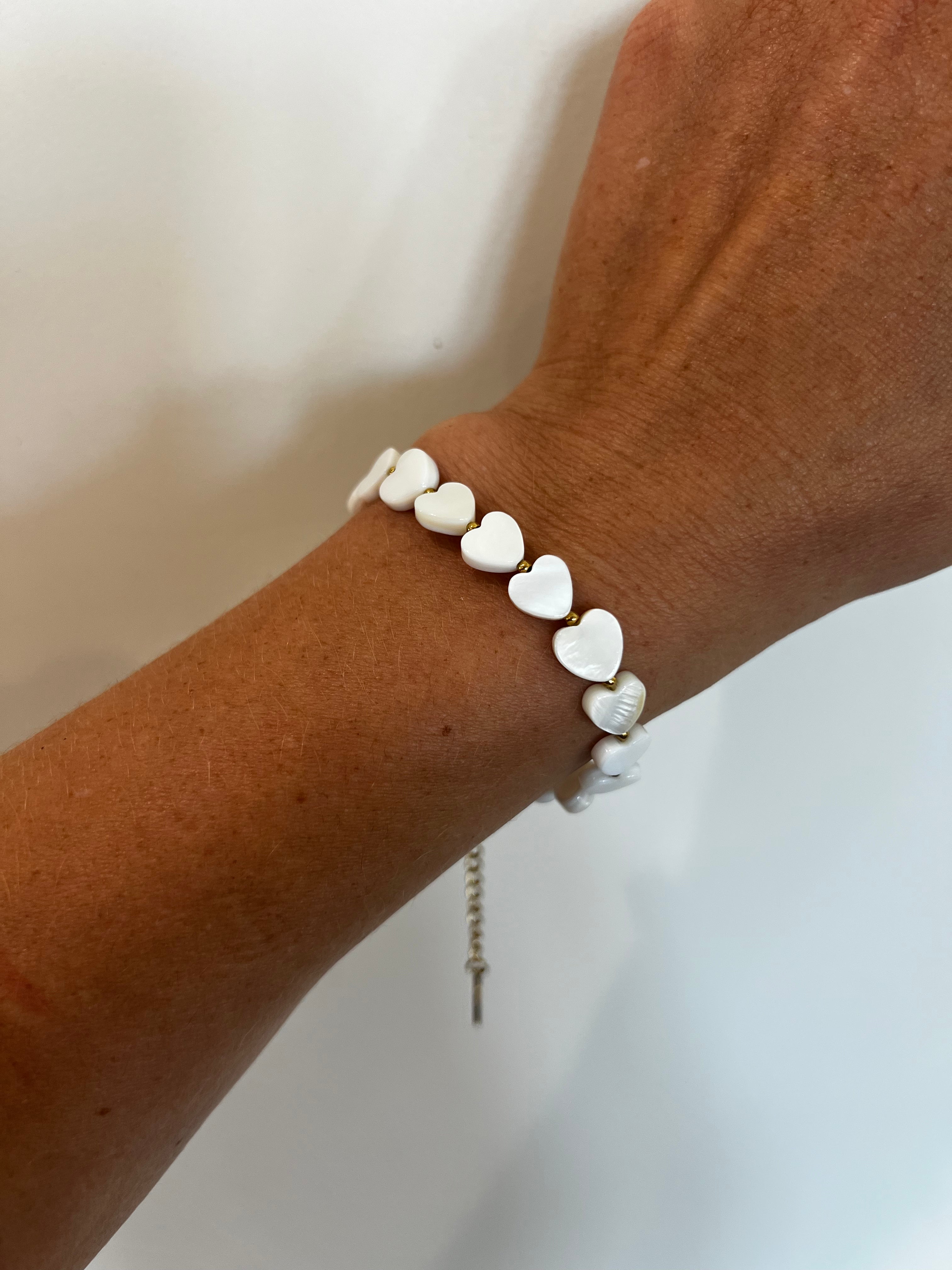 Heart Pearl Bracelet