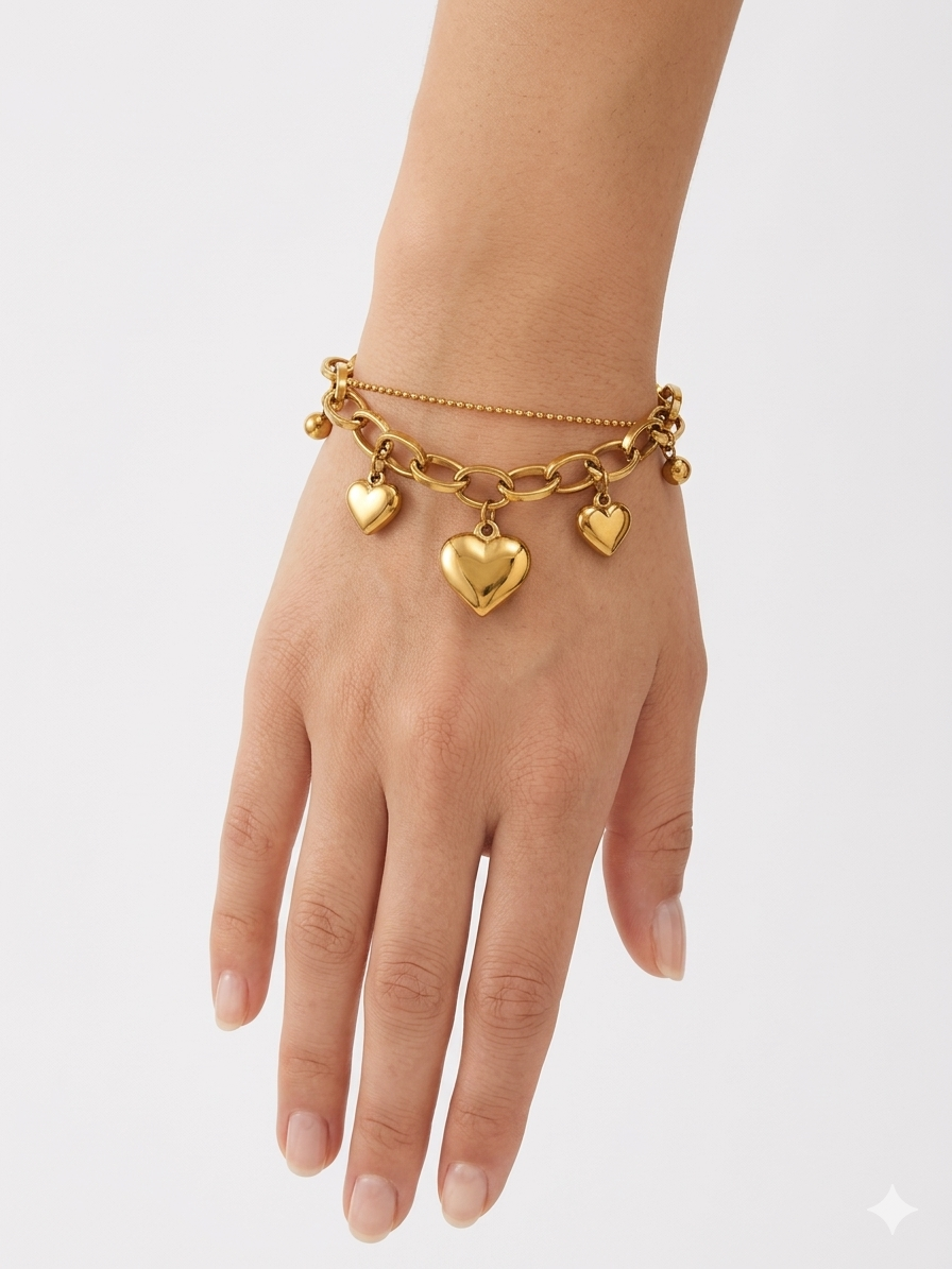 Heart Charm Bracelet