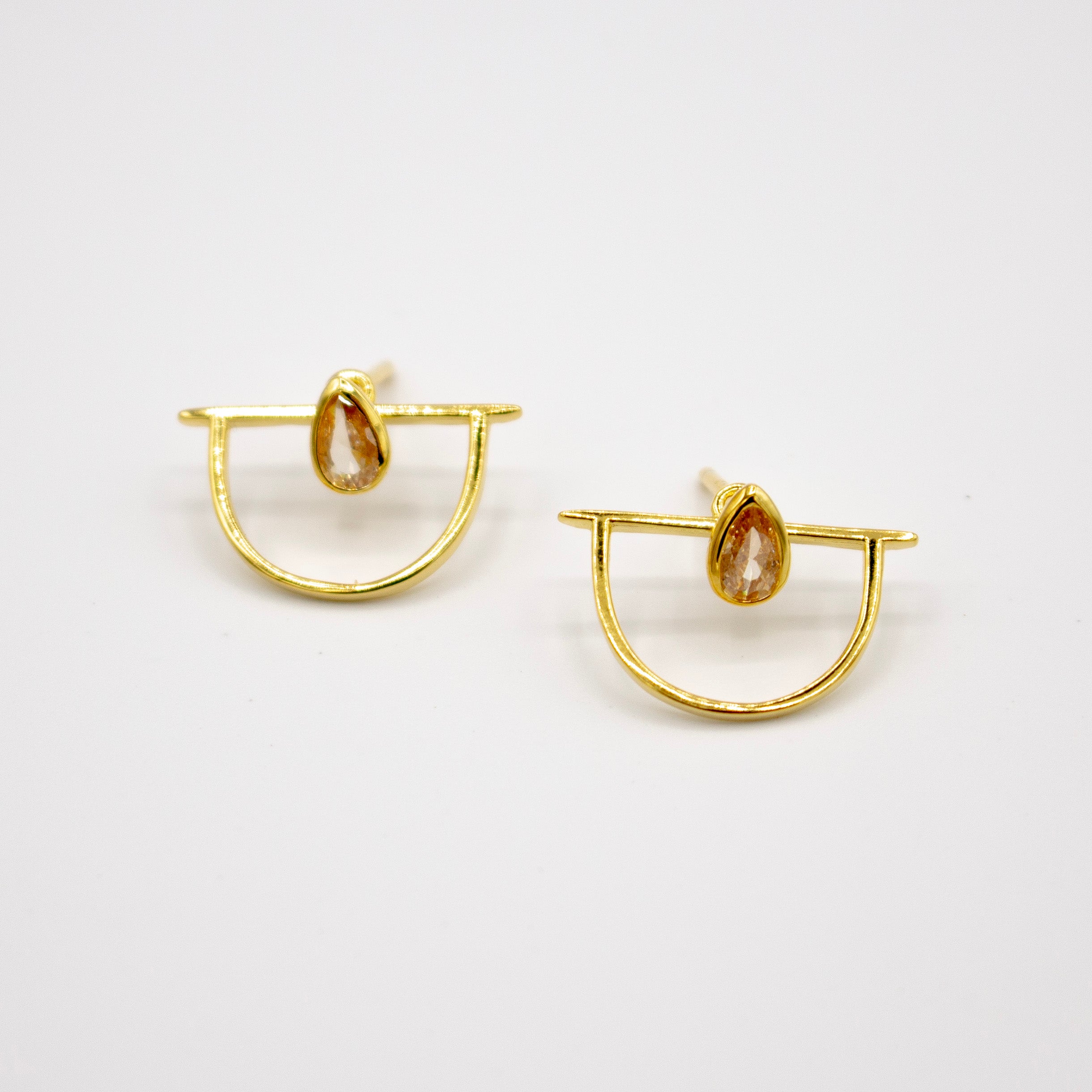 Jeweled U Earrings