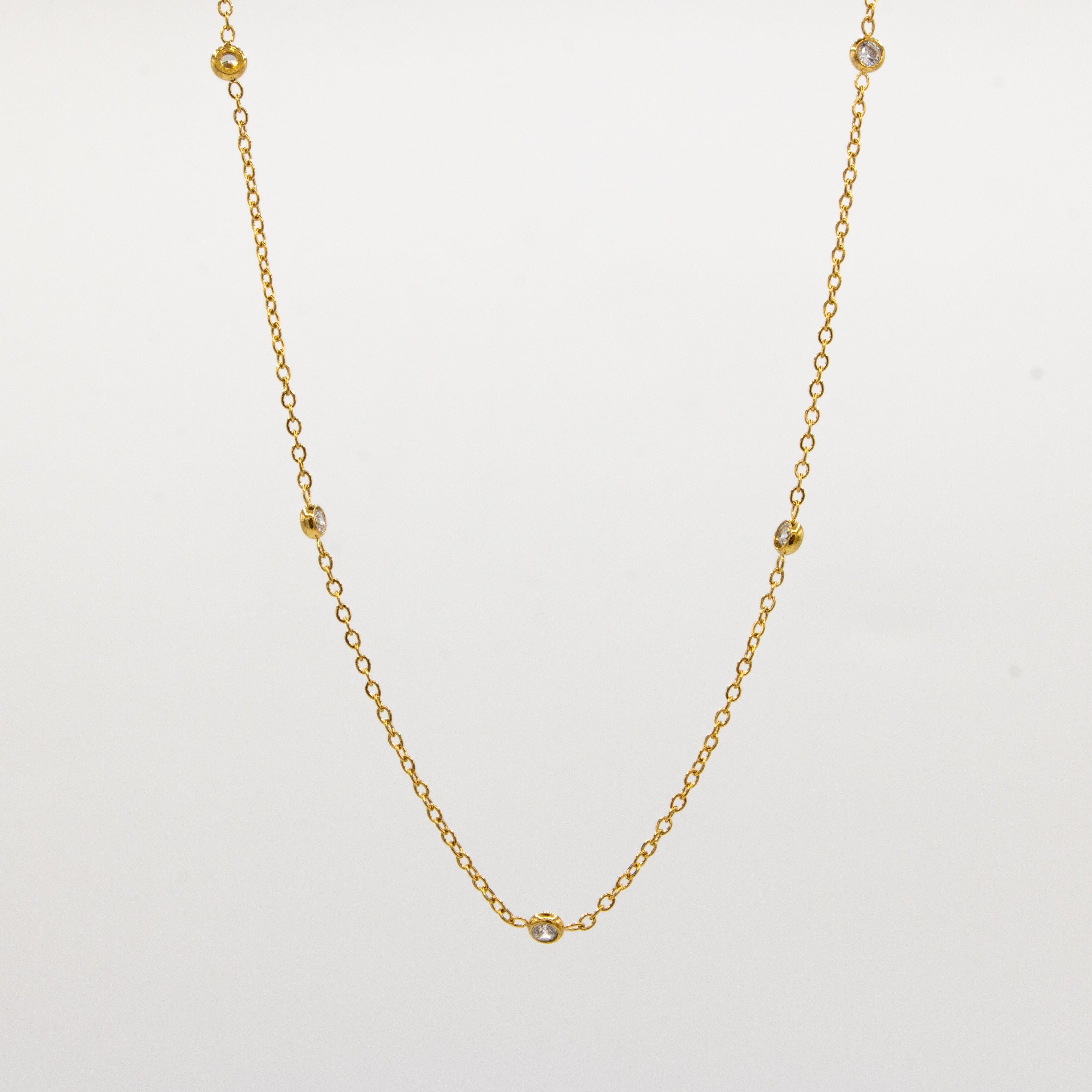 Golden necklace with Stones