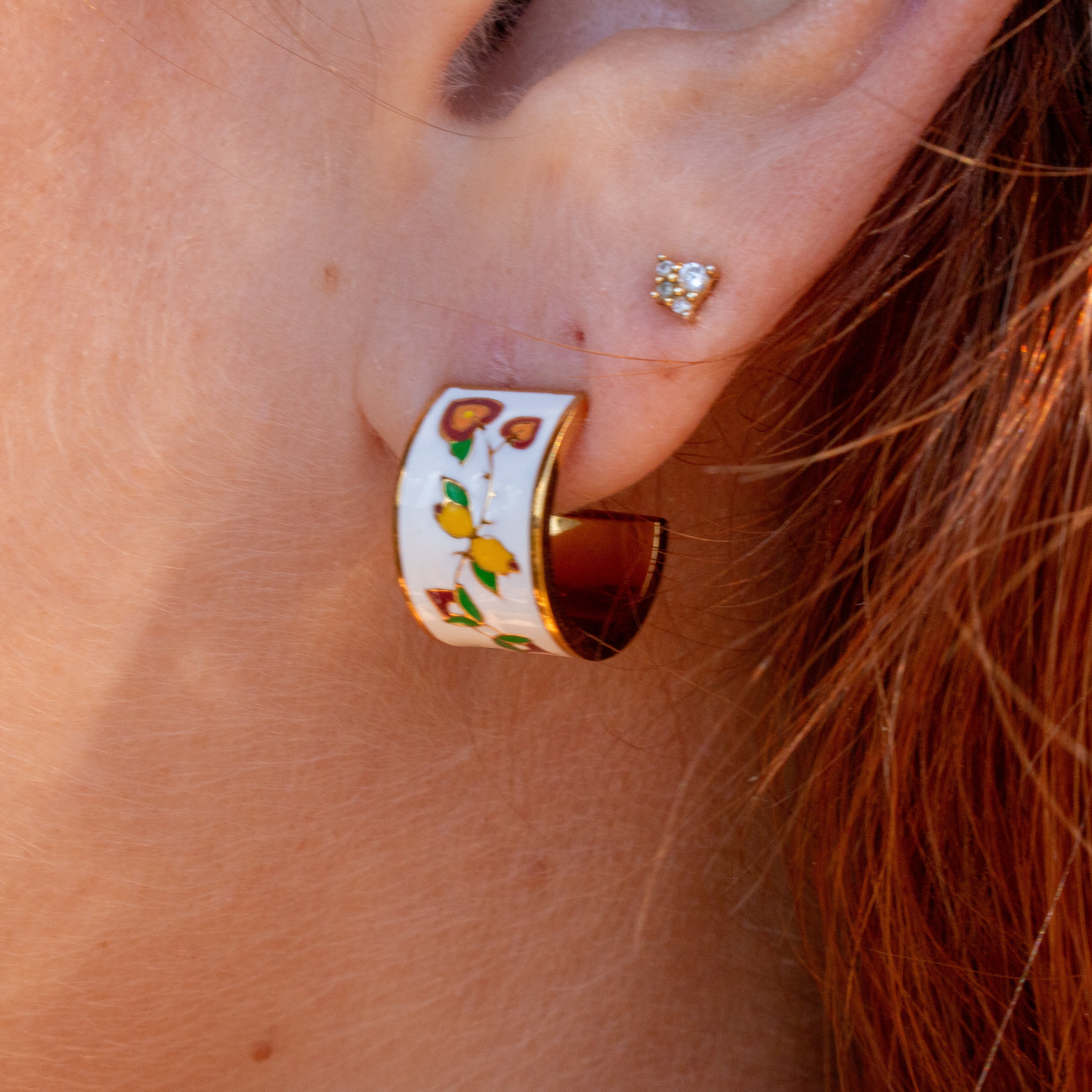 Flower Design Hoops