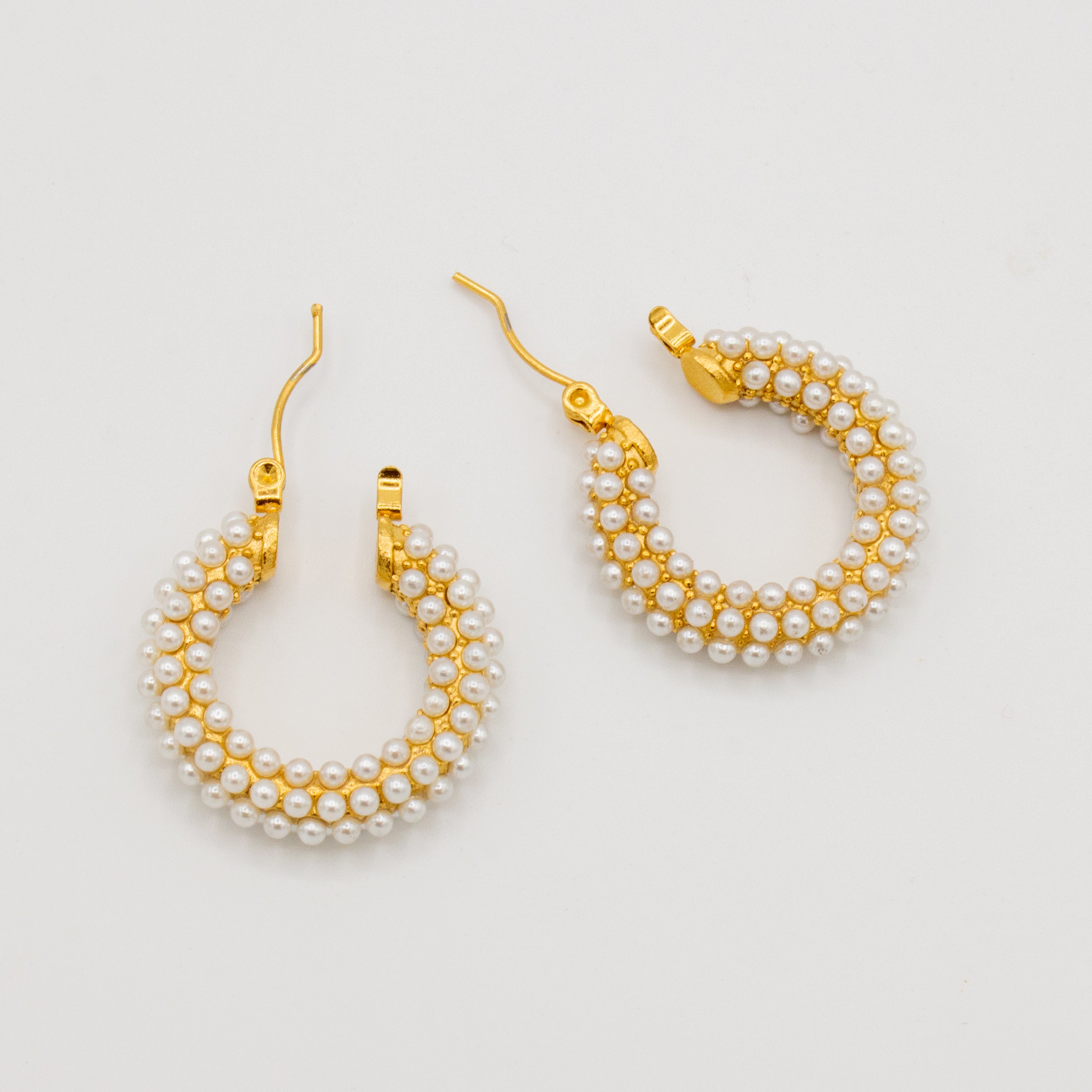 Stippled Pearl Earrings