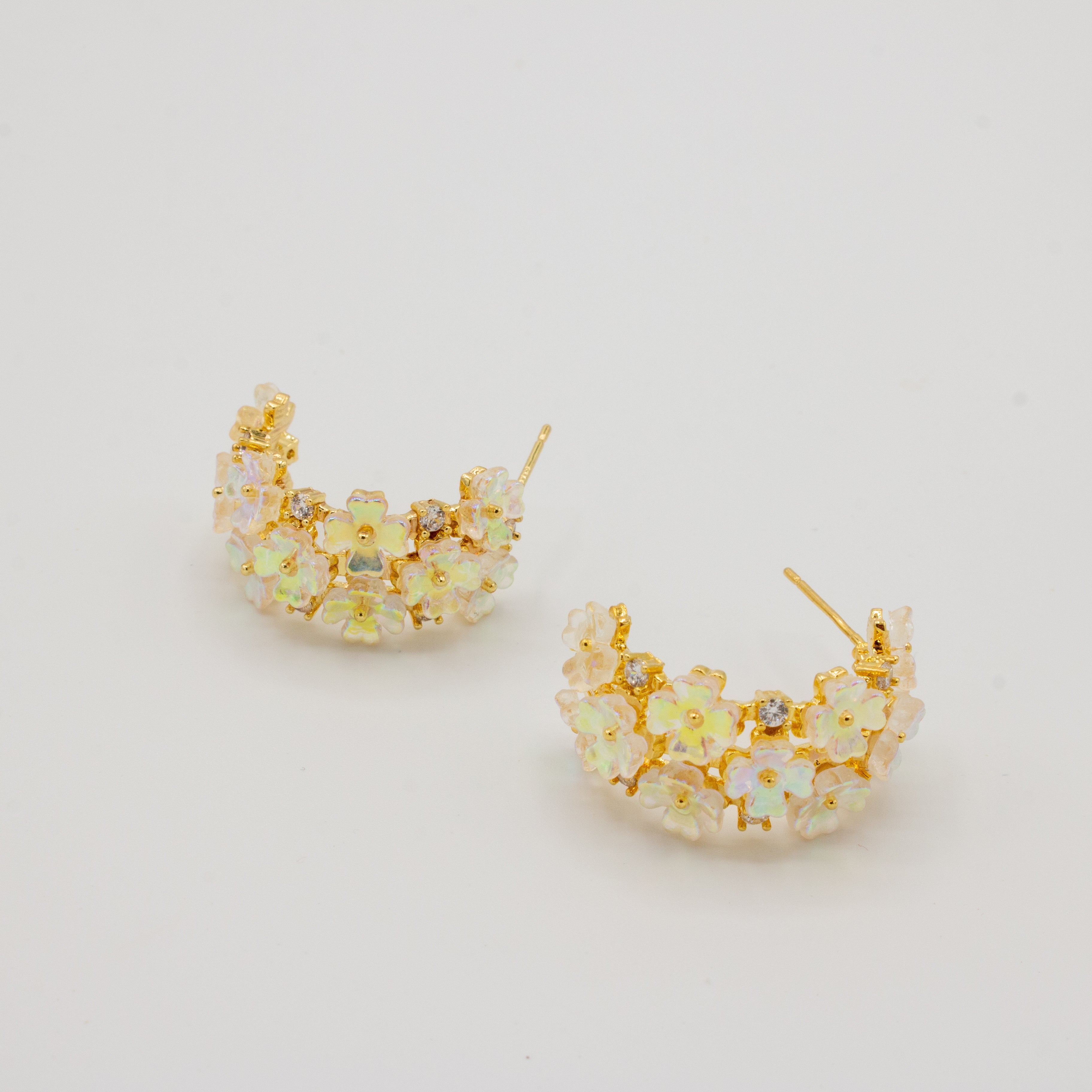 Flower and CZ Hoops