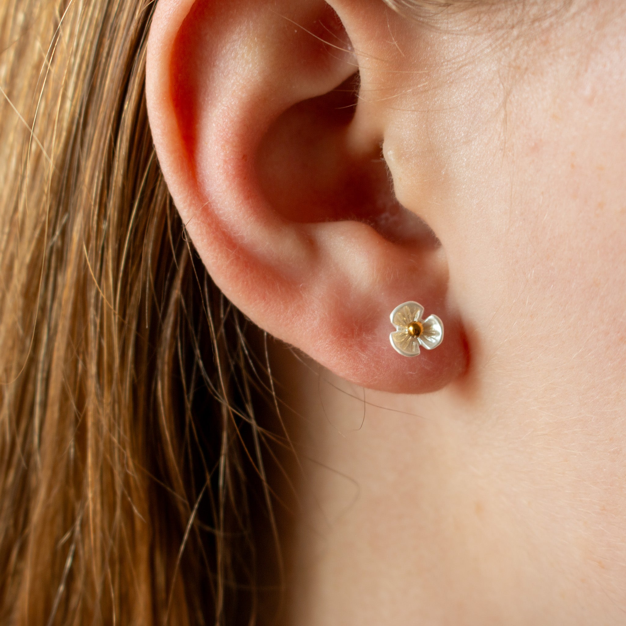 Shell Flower Studs