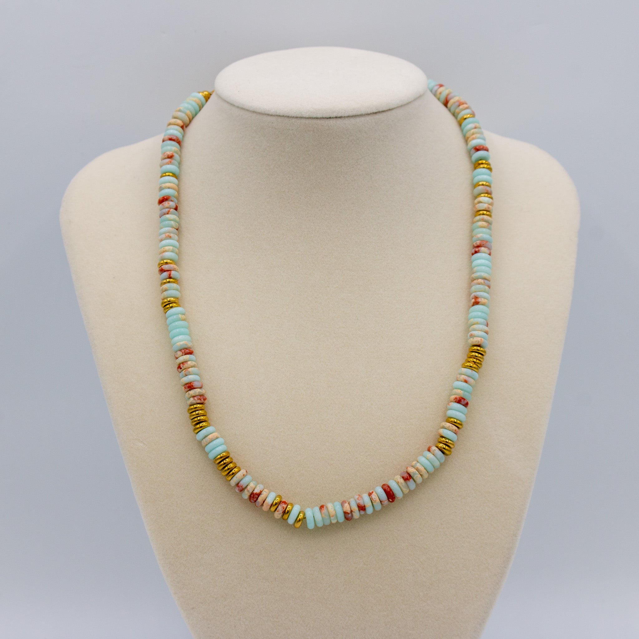 Coastal Blue Beaded Necklace