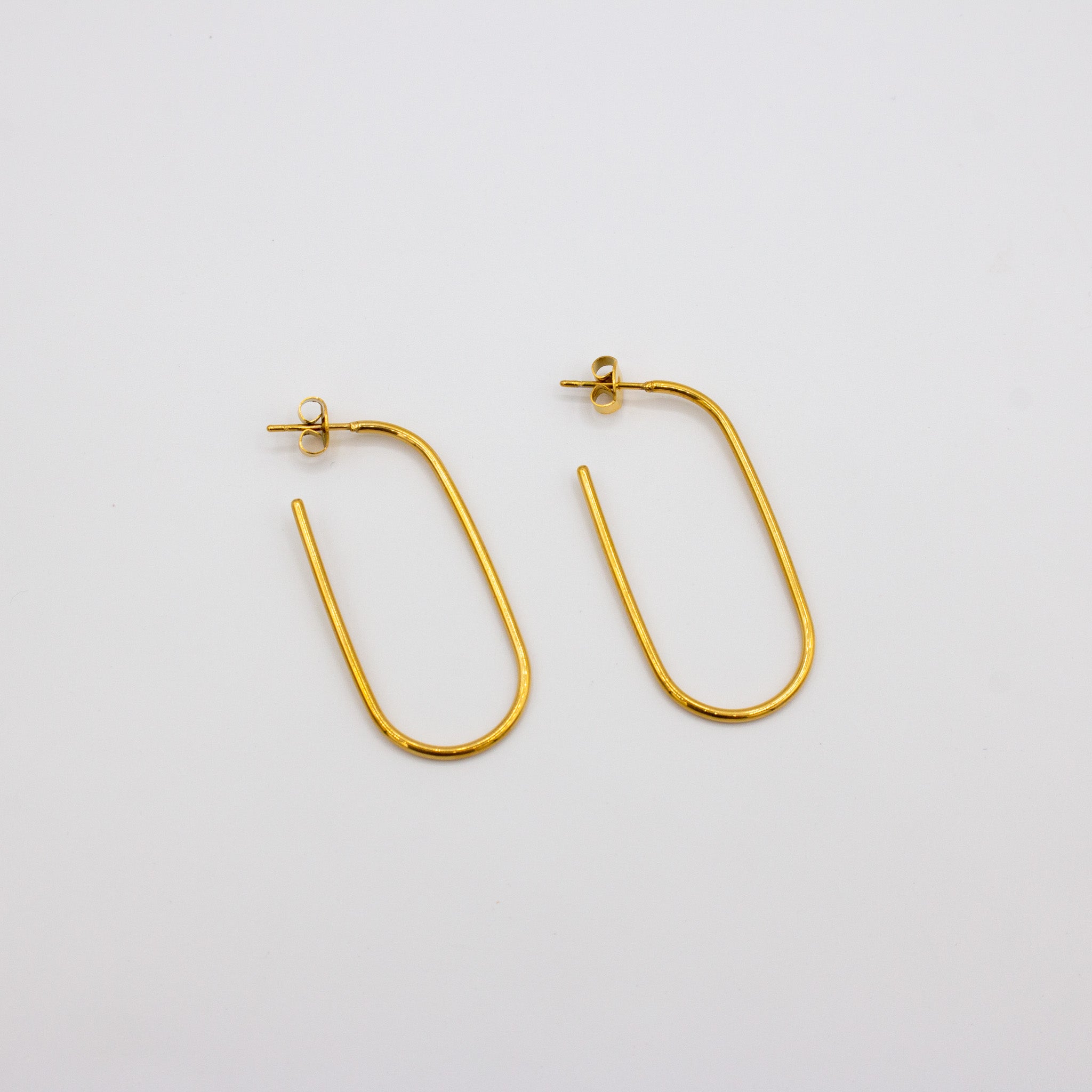 Open Oval Hoop Earrings- LG