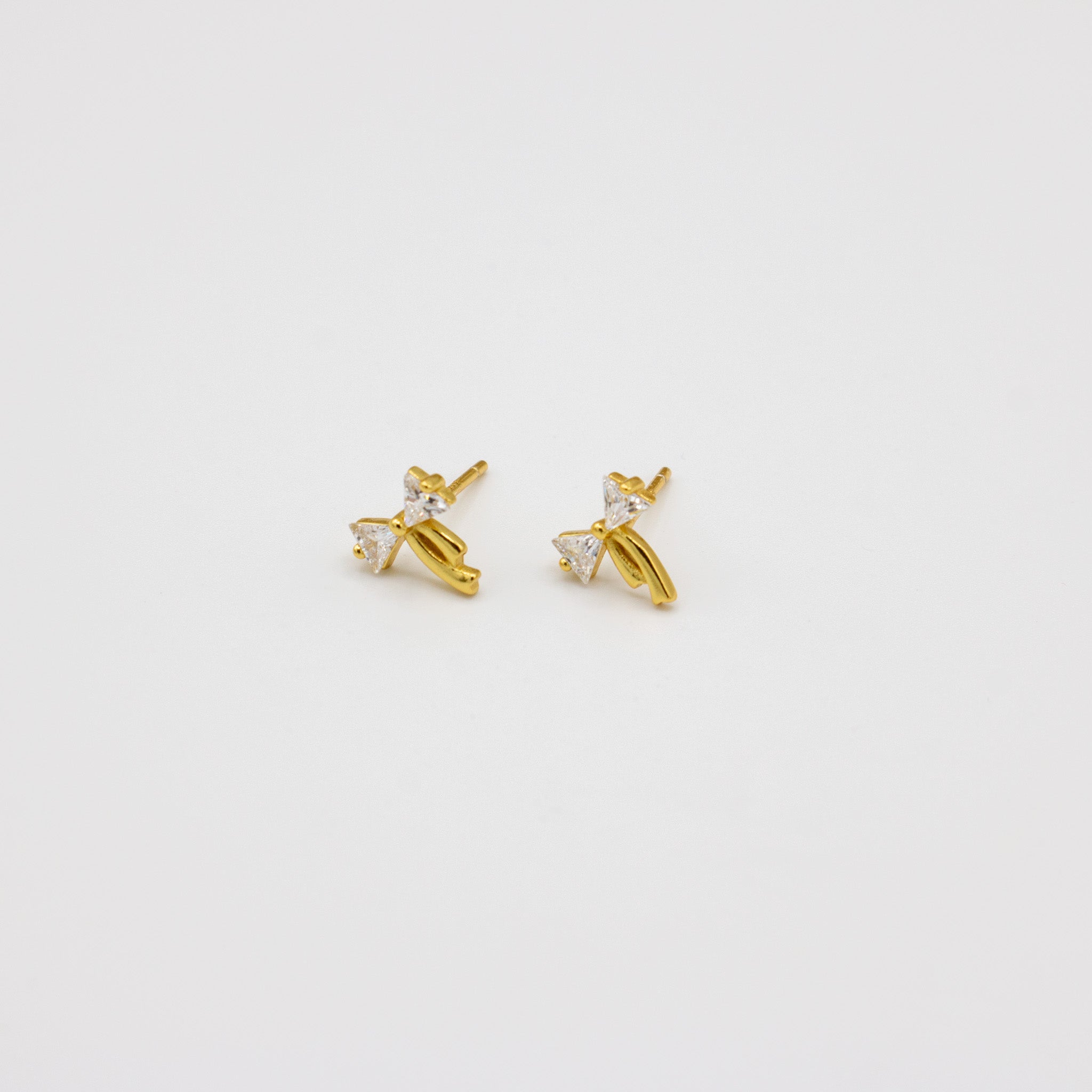 Dainty Bow Sparkle Studs