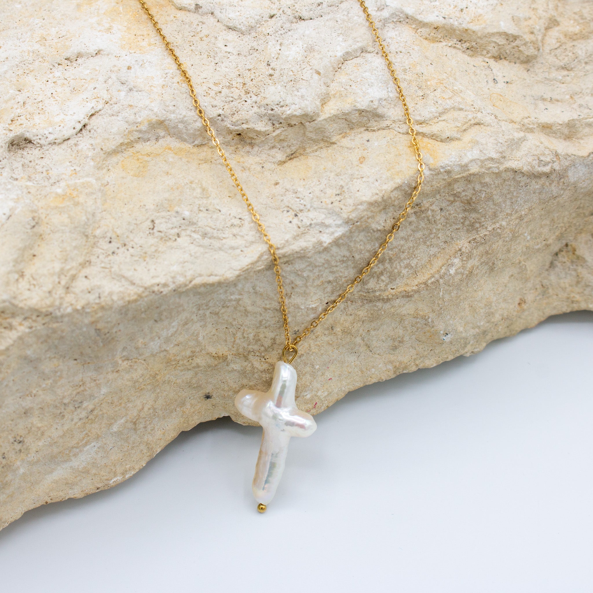 Cross Pearl Necklace- My Everyday Necklace
