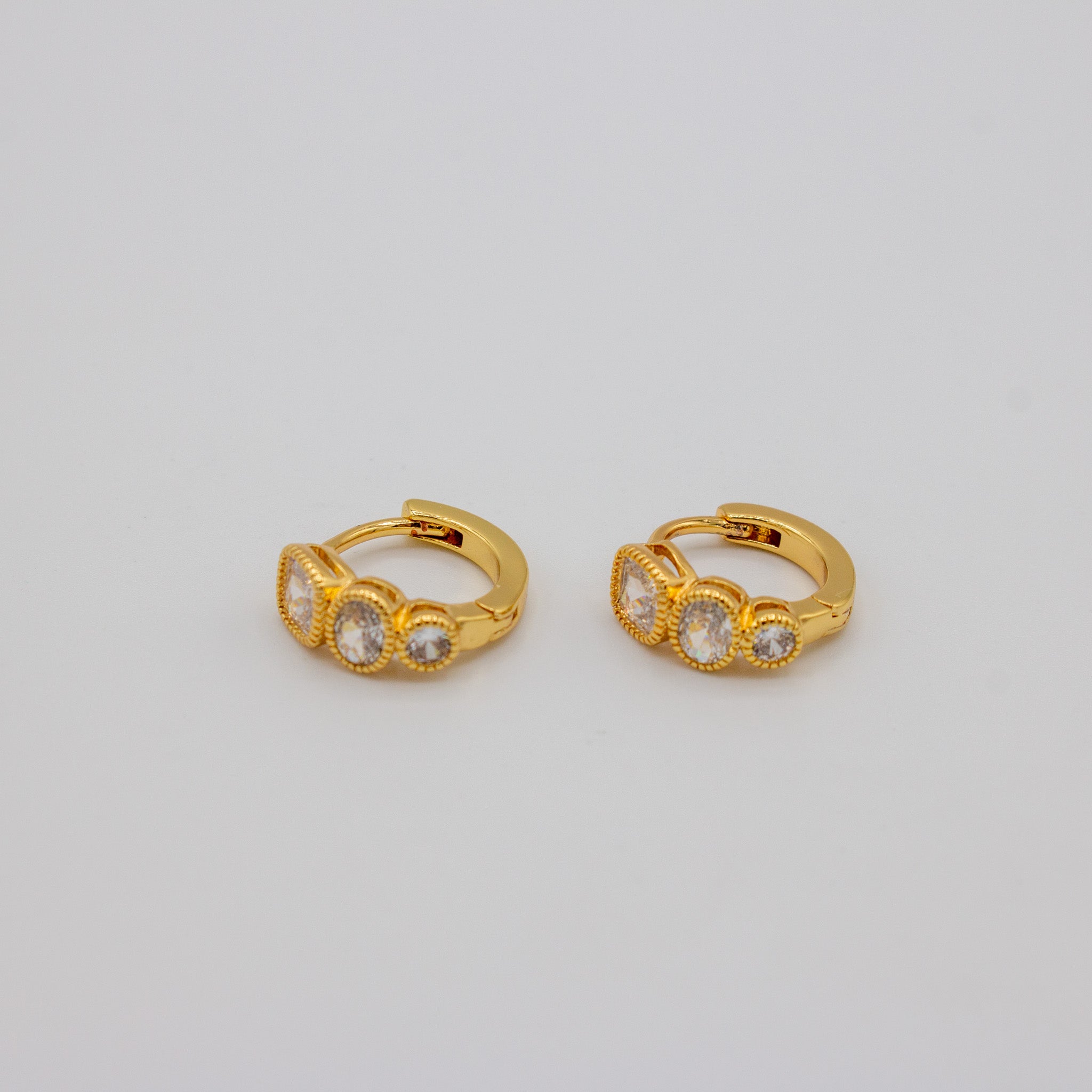 Dainty CZ Cube Huggies
