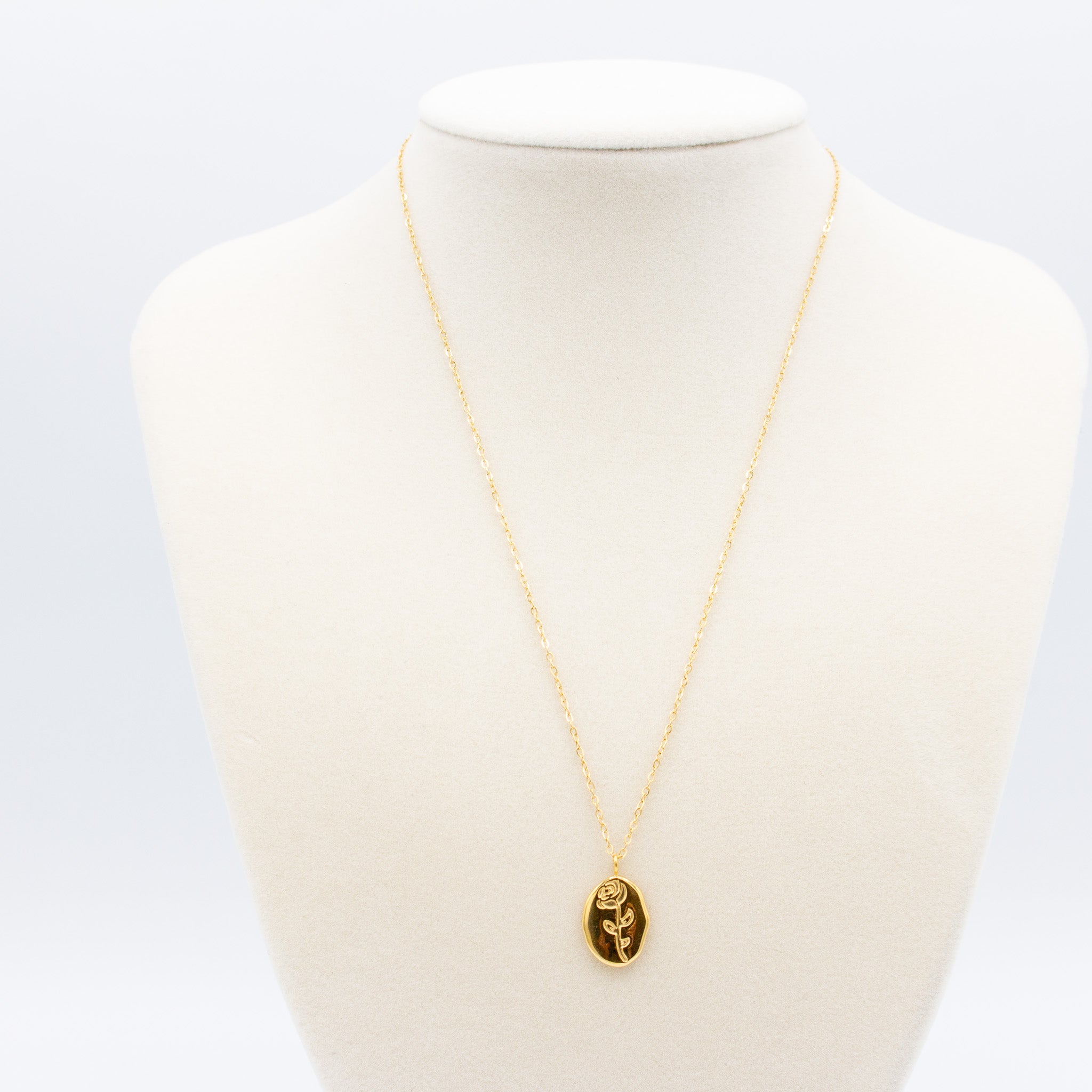 Golden Rose Amulet Necklace