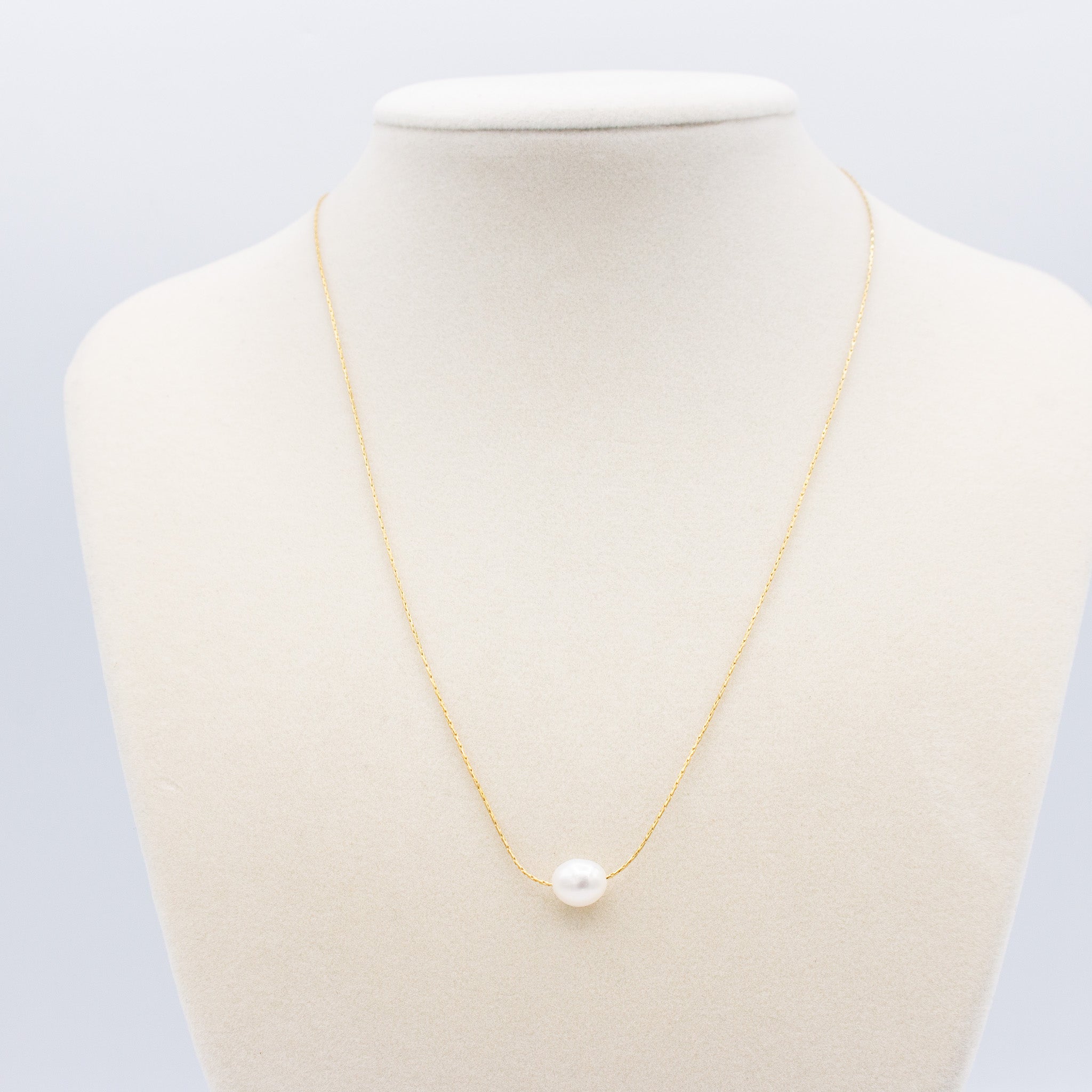 Dainty Single Pearl Necklace