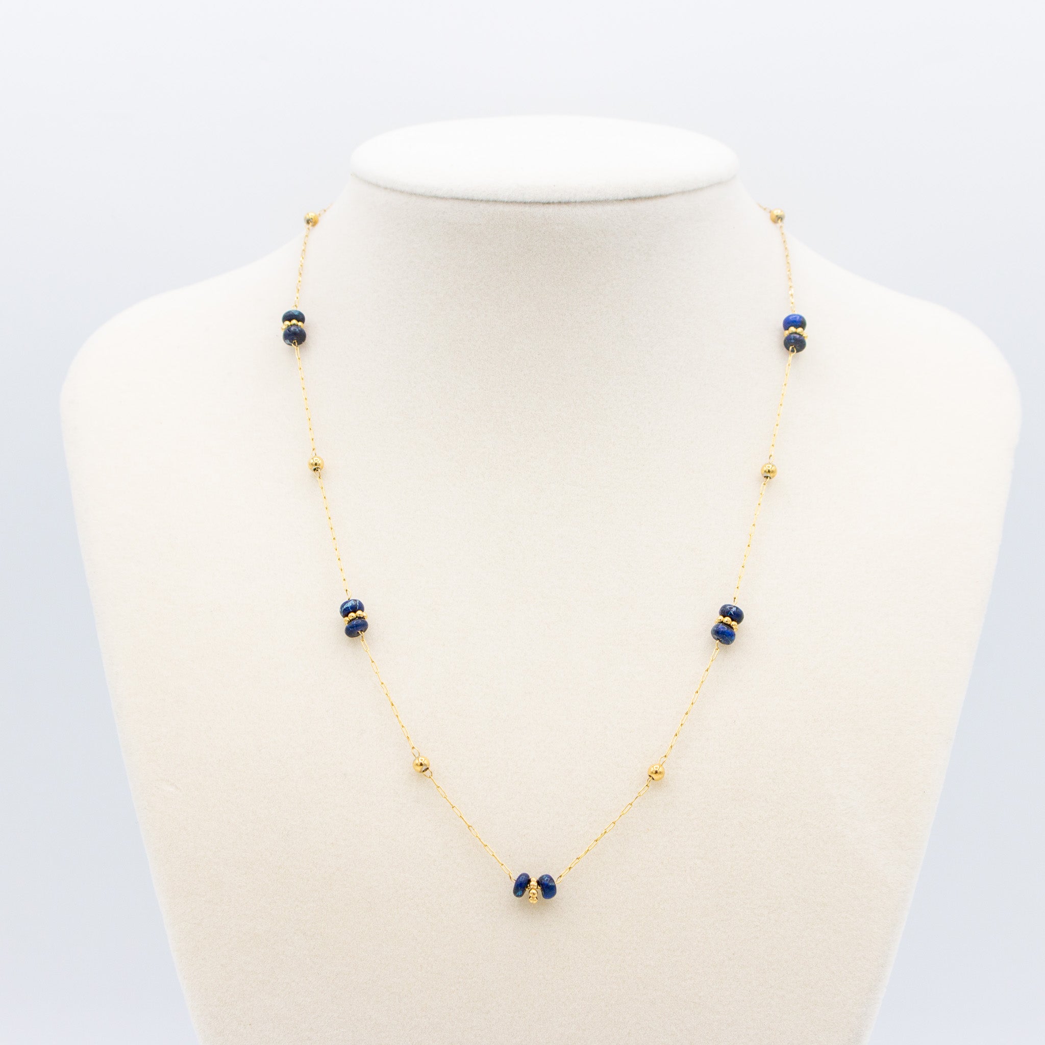 Dainty Natural Stone Beaded Necklace
