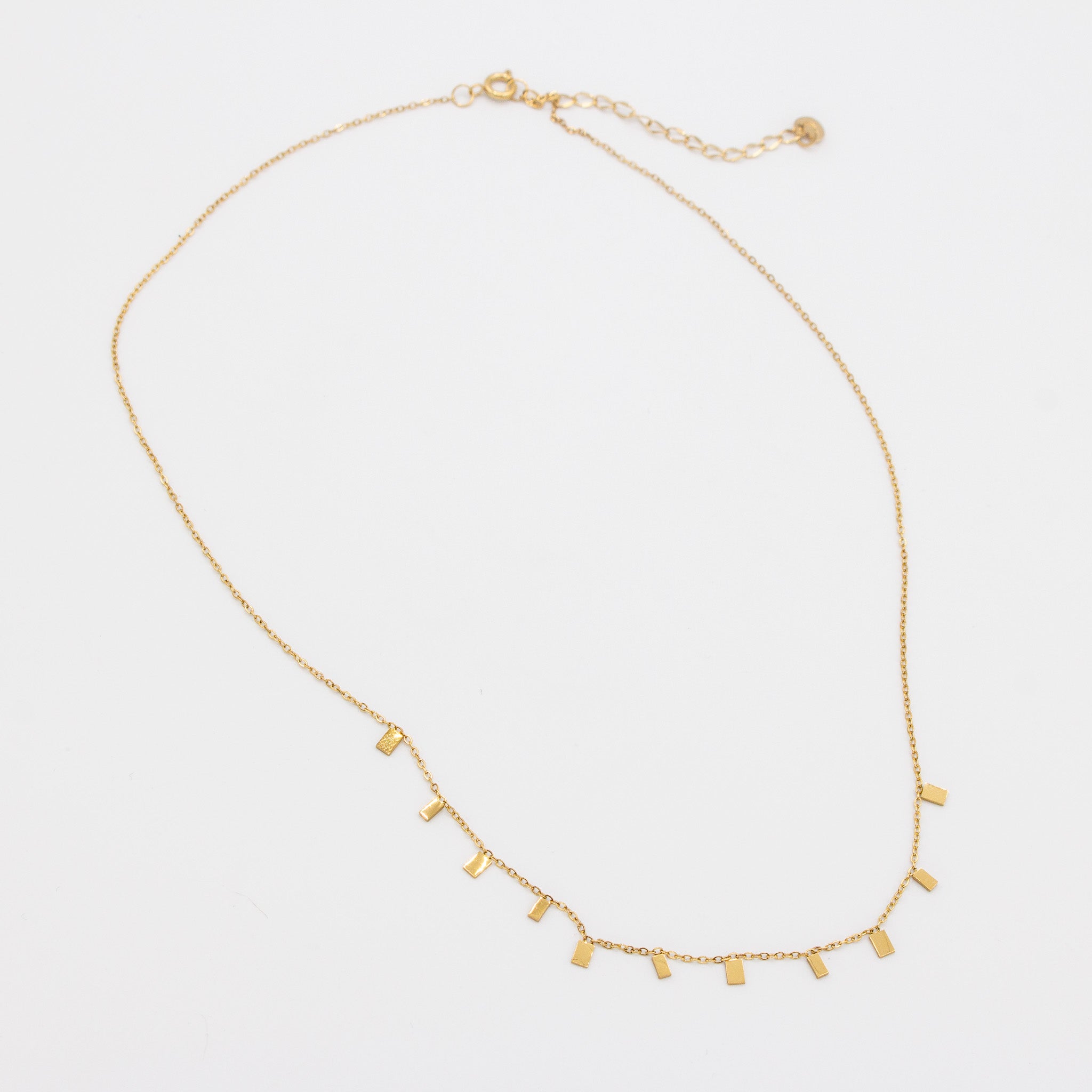 Gold Dainty Square Necklace