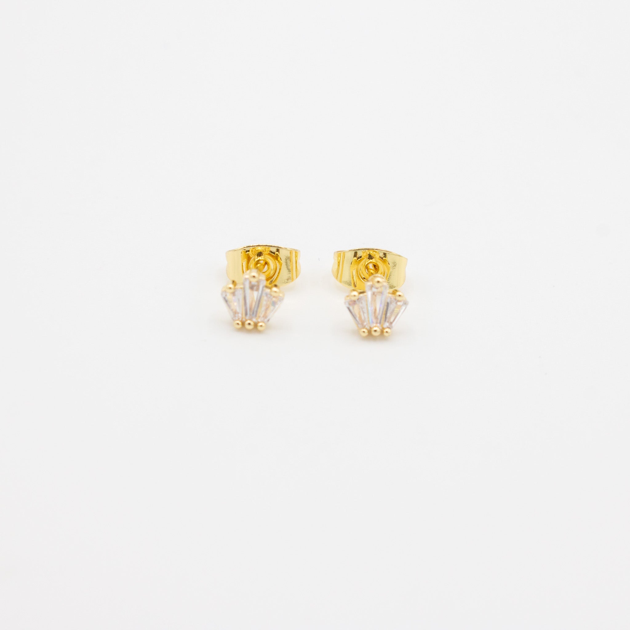 Triple Baguette Studs