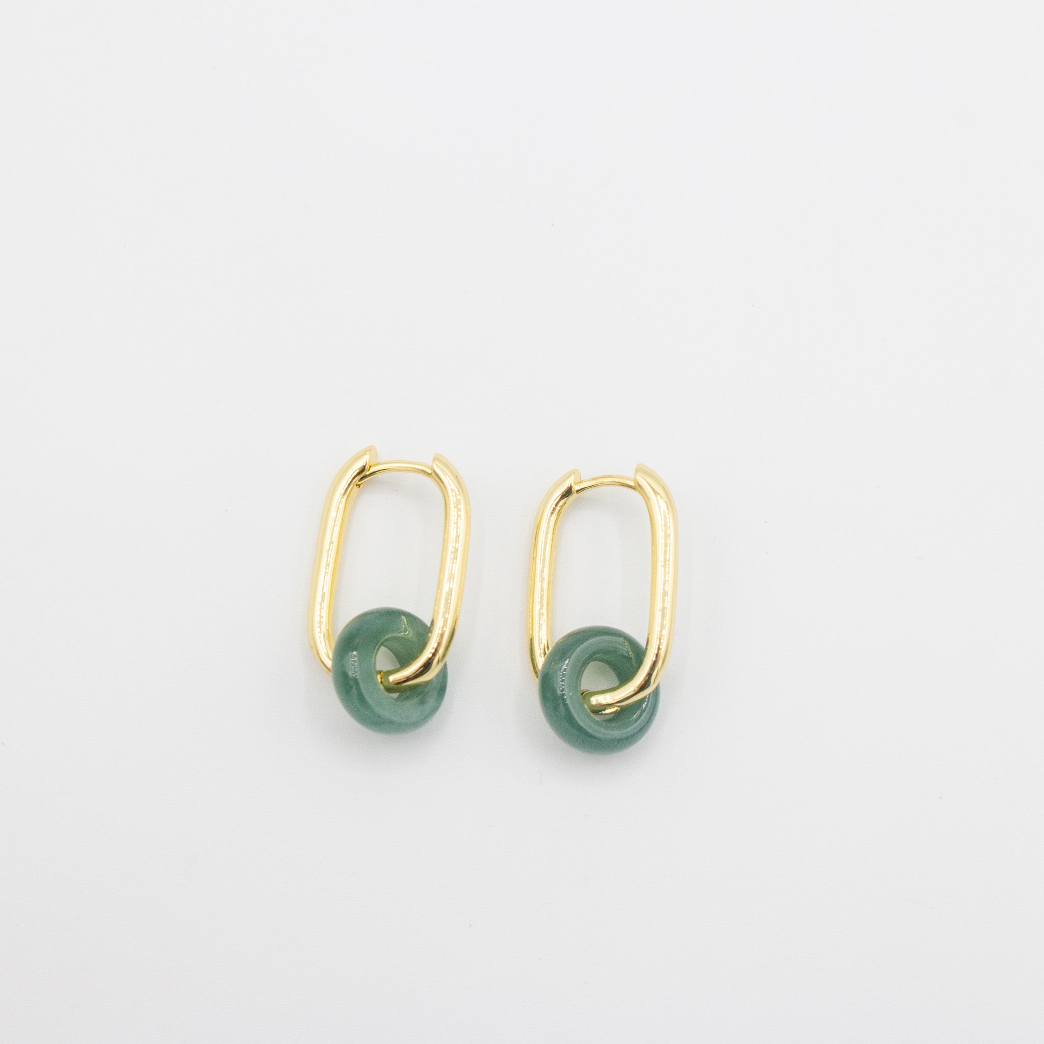 Jade & Oval Hoops