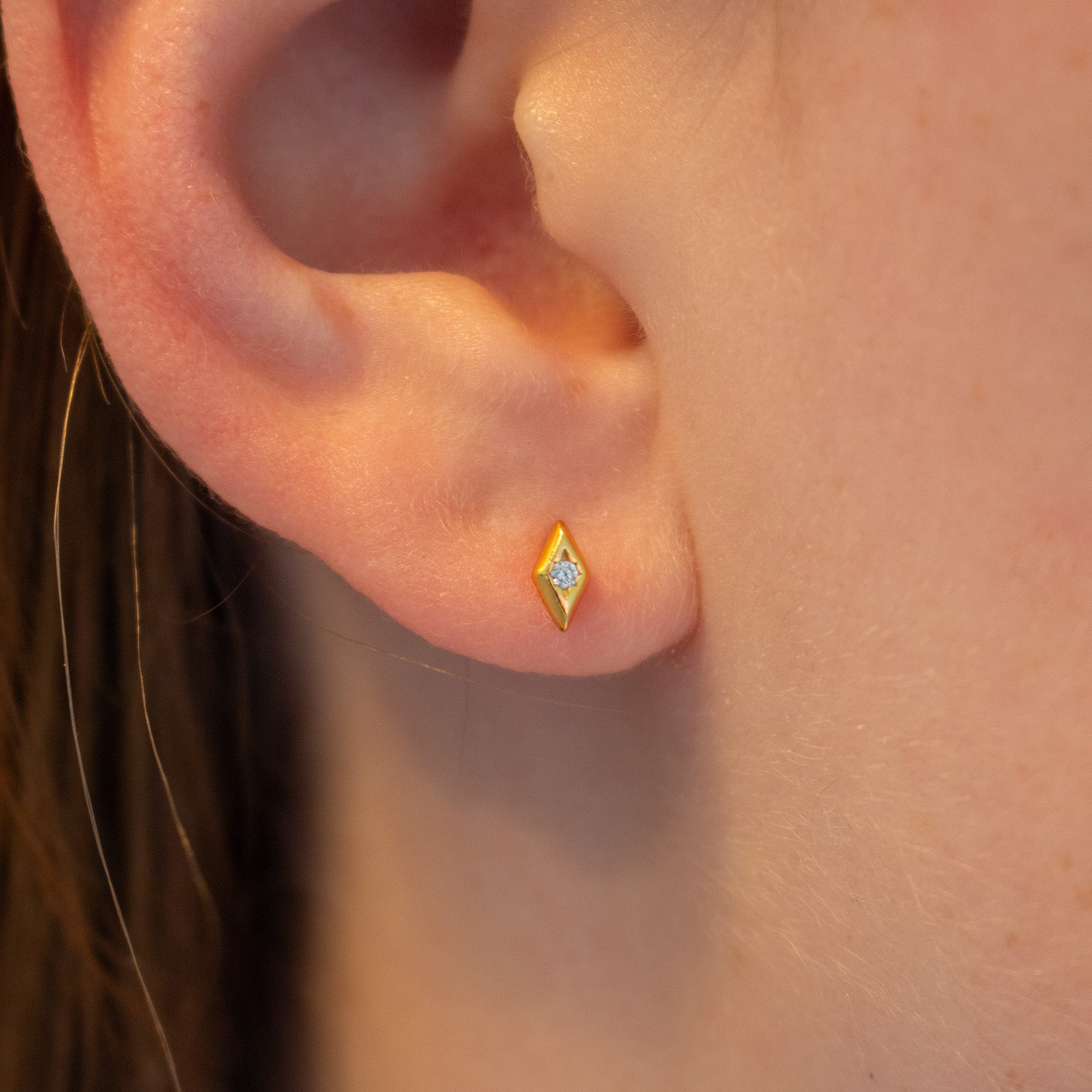 The Daintiest Triangle Cz Studs