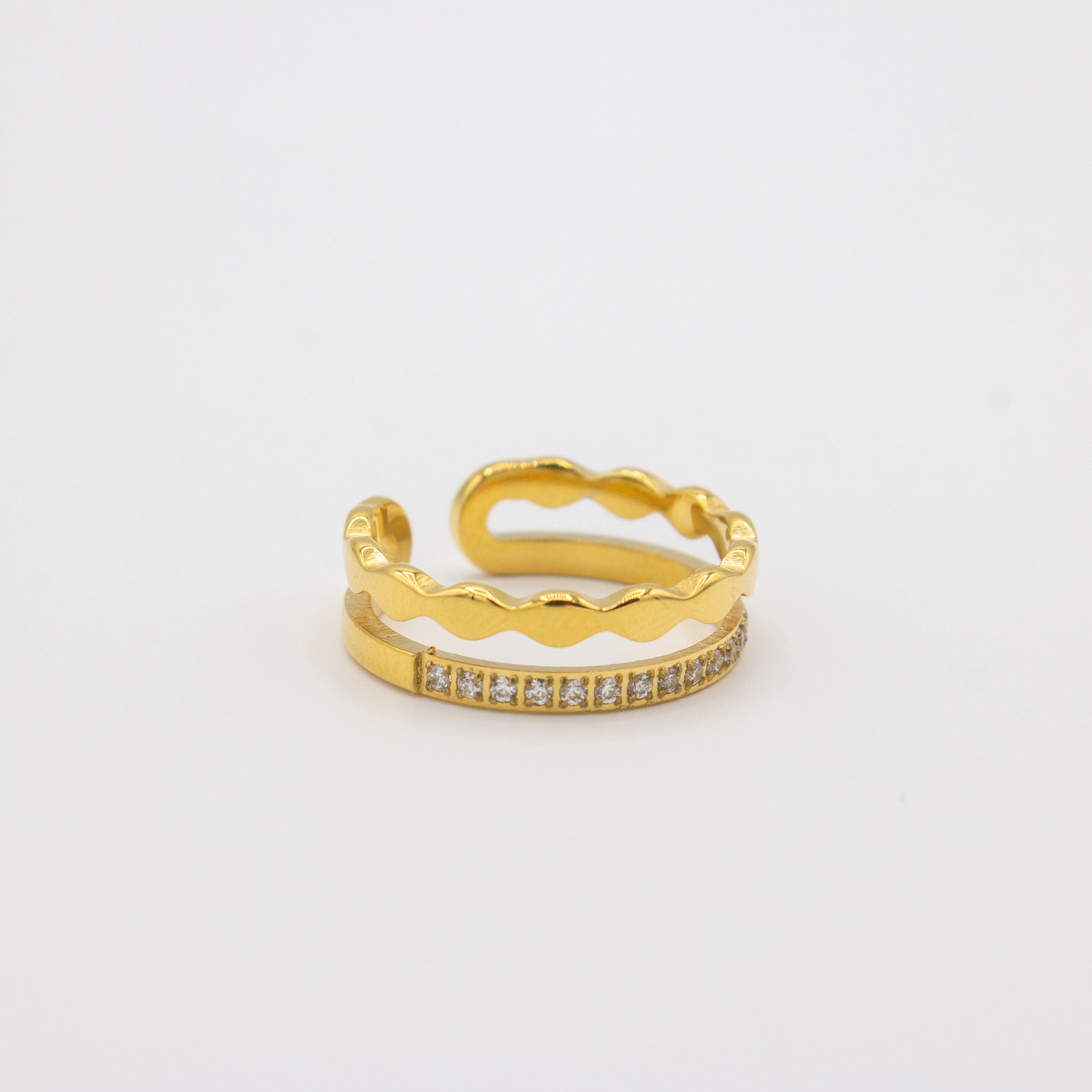 Cz Double Layer Ring