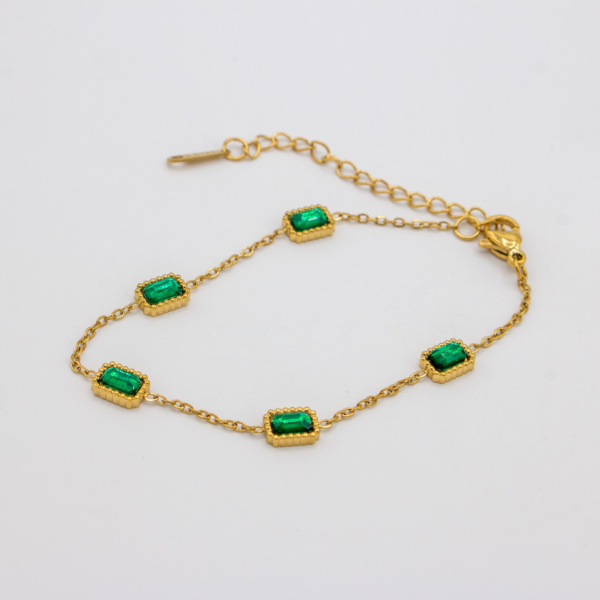 Classic Emerald Cz Bracelet