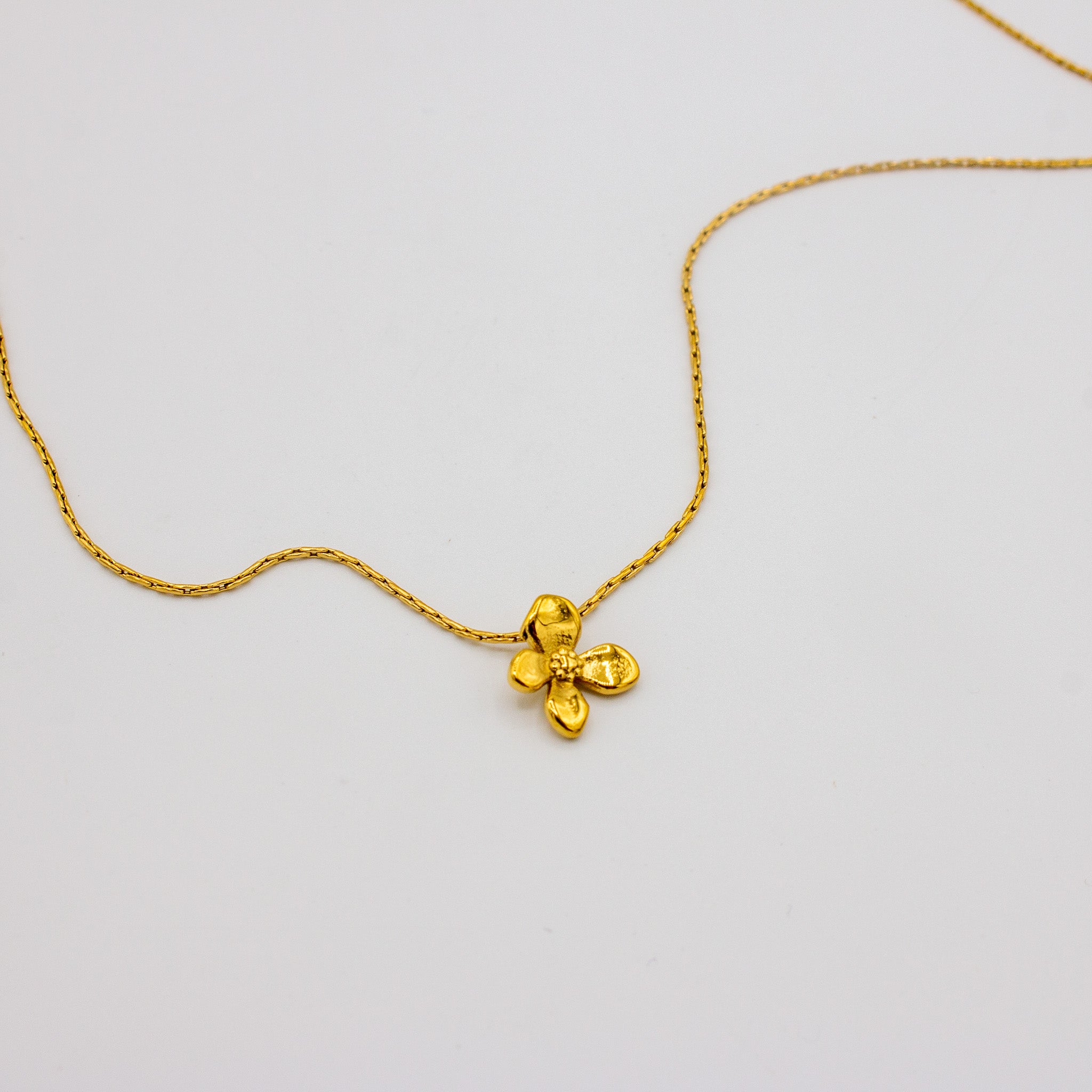 Mini Flower Charm Necklace