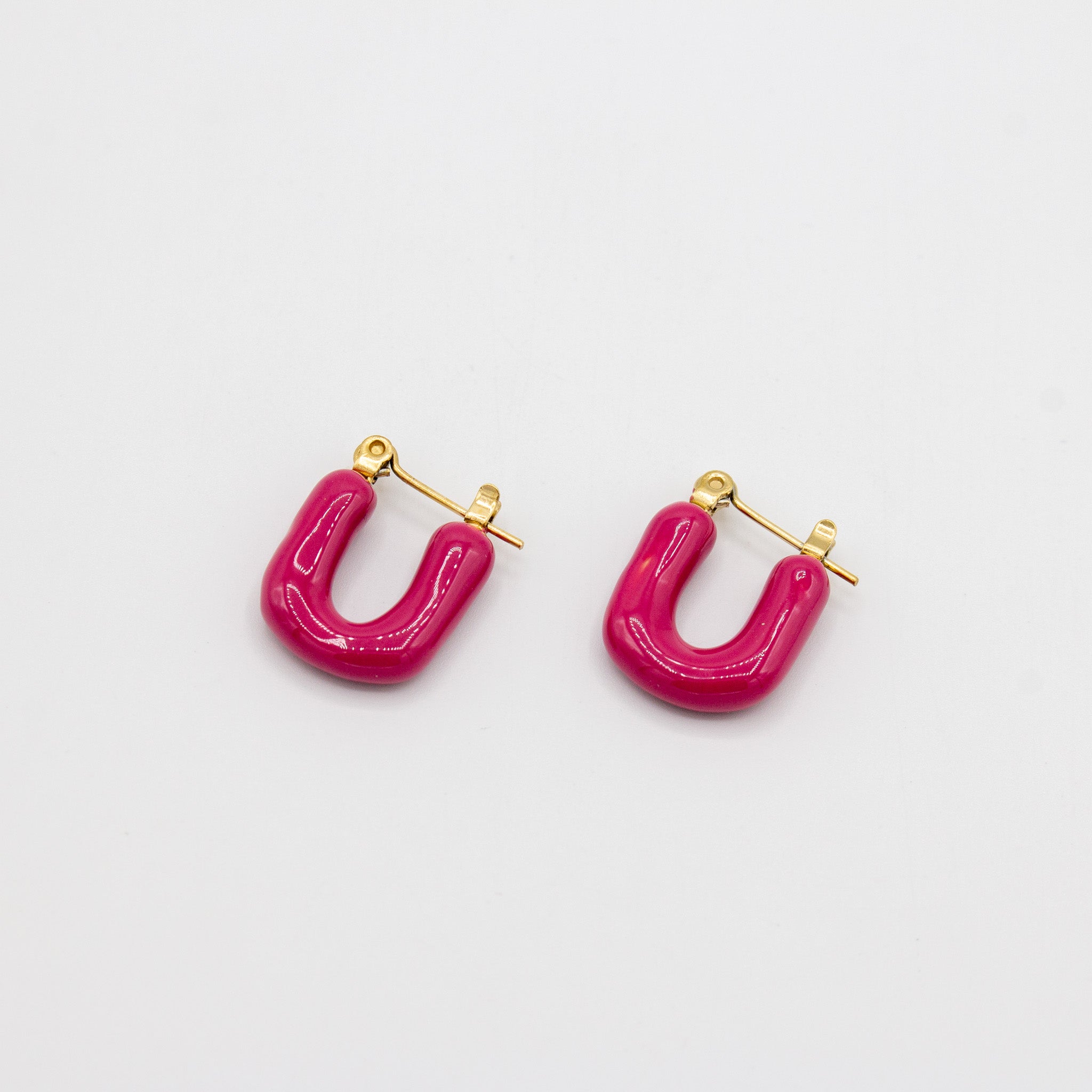 Hot Pink U Earrings