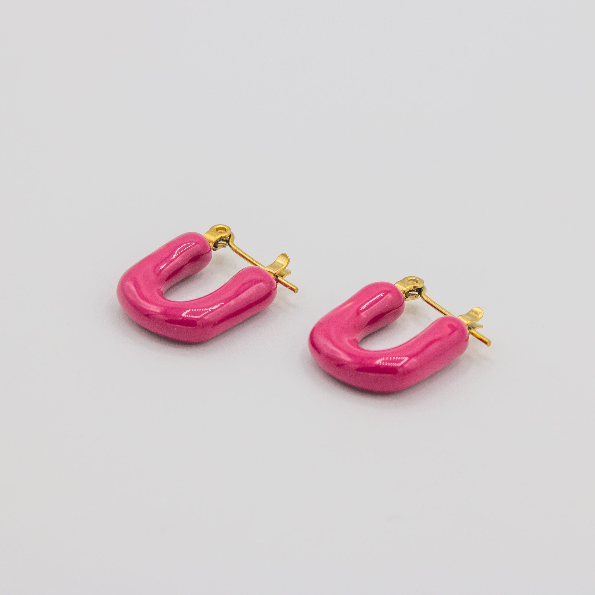 Hot Pink U Earrings