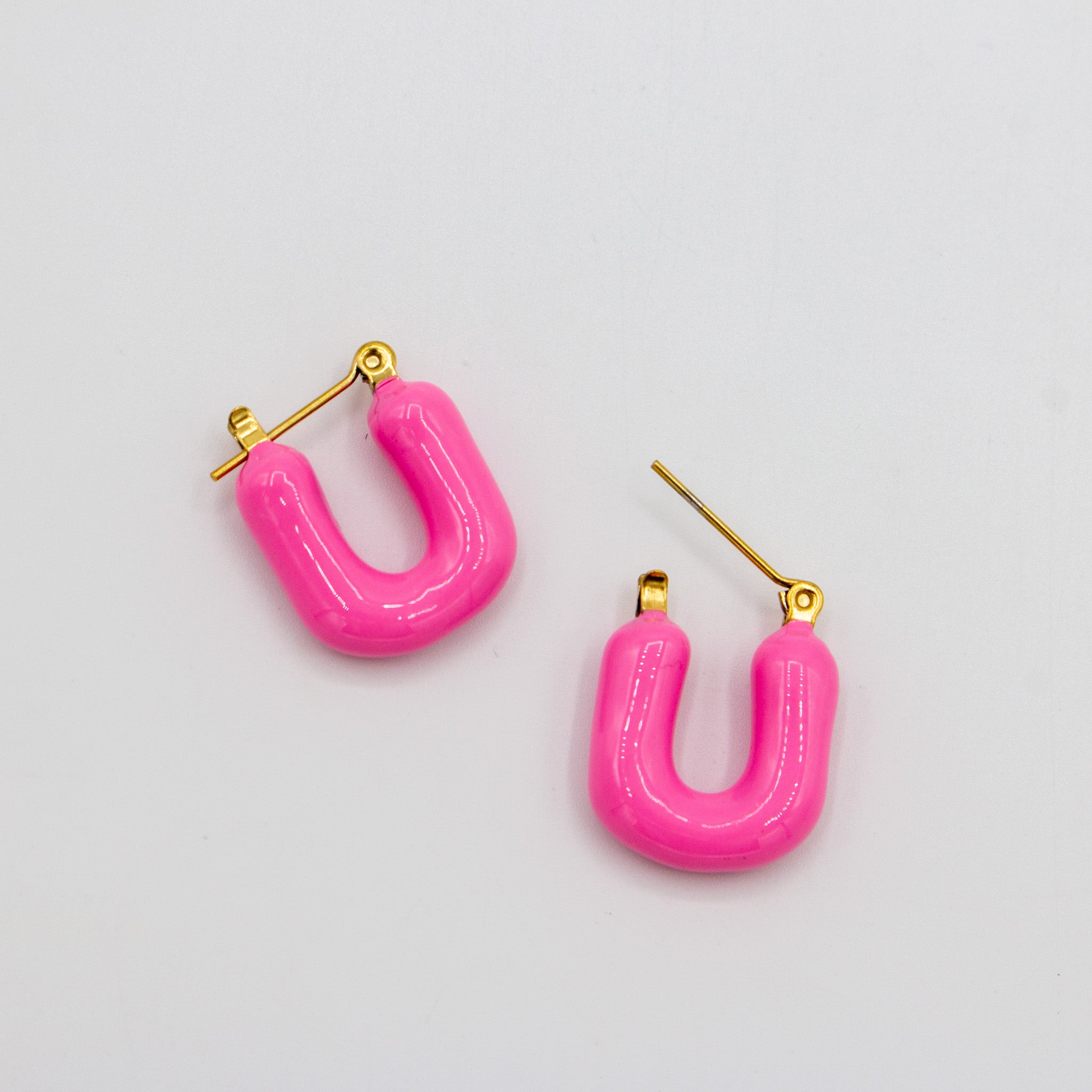 Pink U Earrings