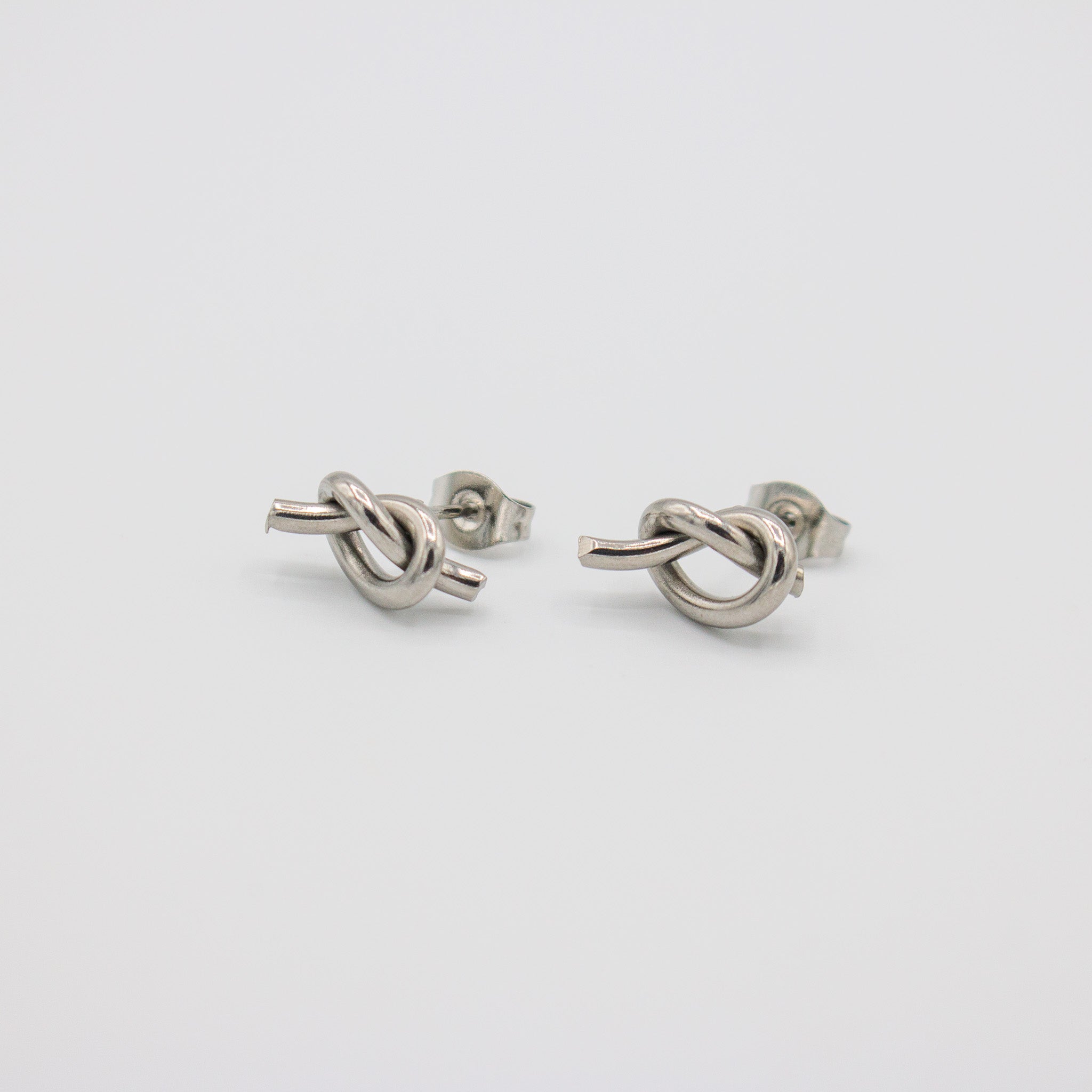 Silver Knot Studs