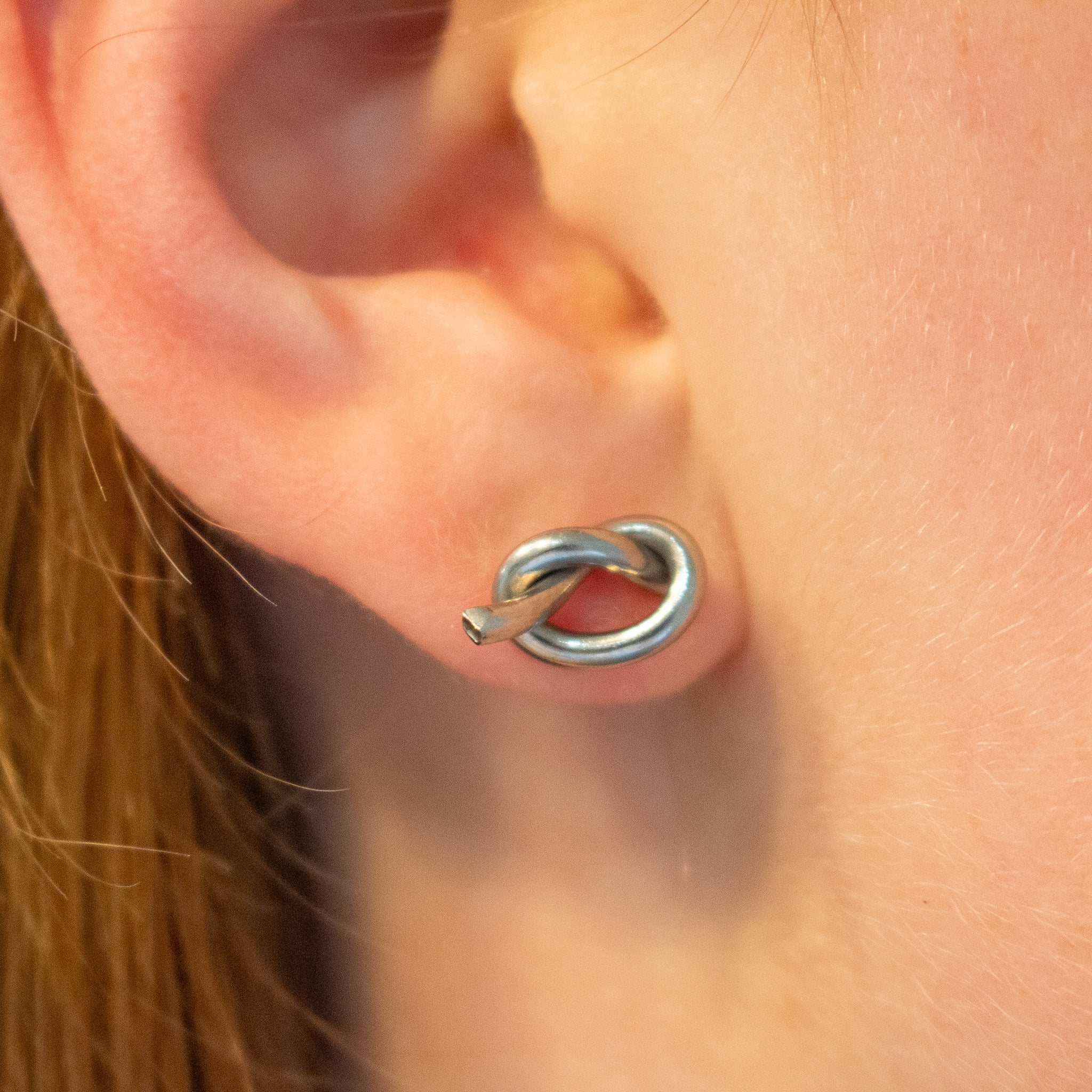 Silver Knot Studs