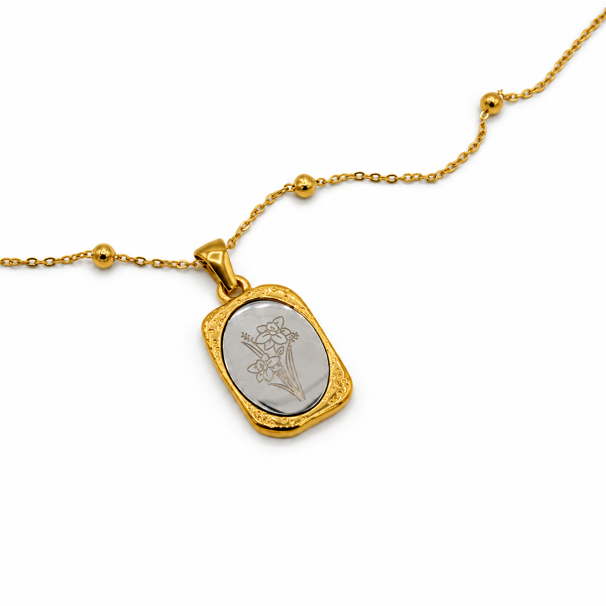 Gold & Silver Wild Flower Necklace
