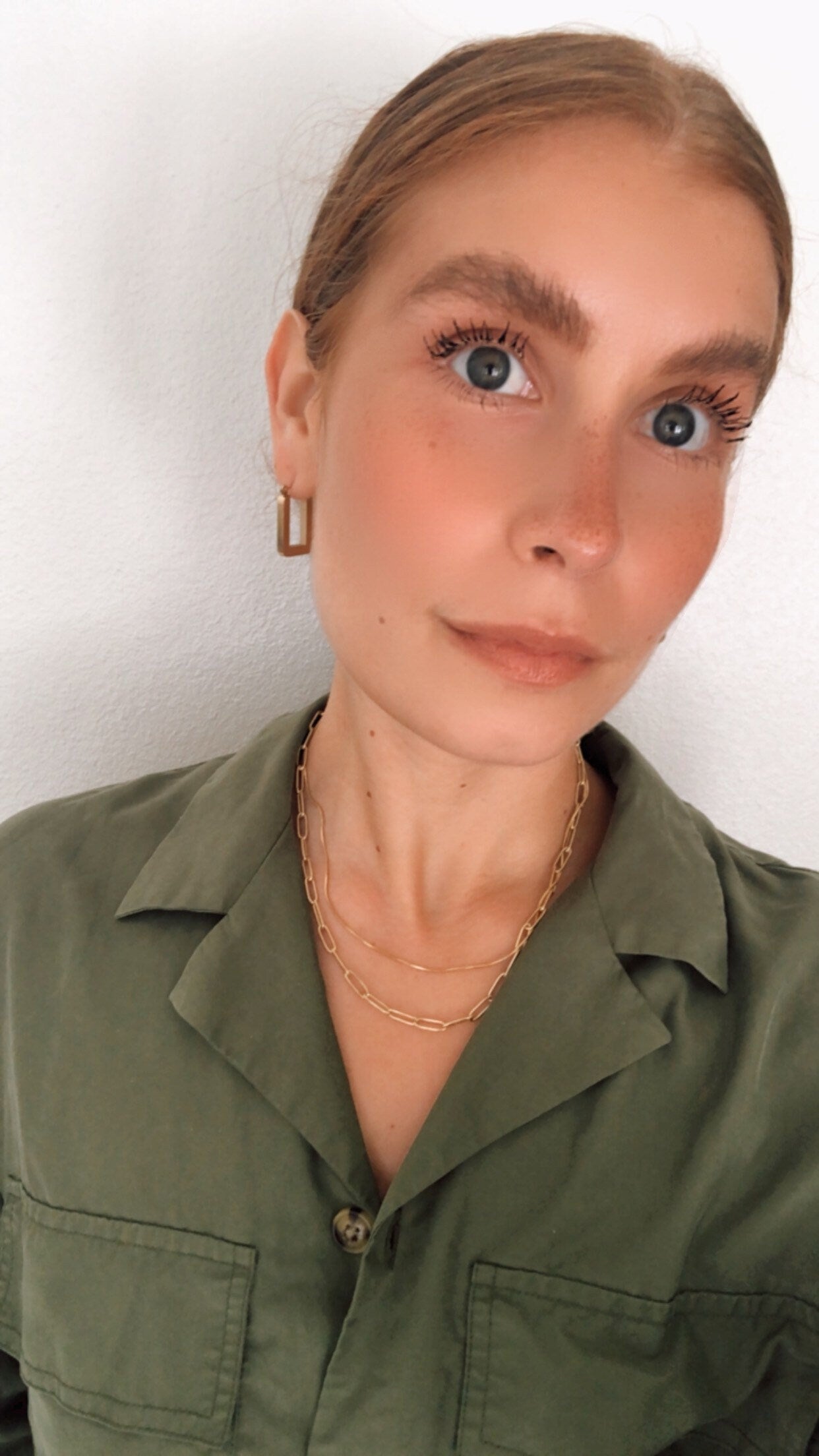 Gold Stainless steel square hoops