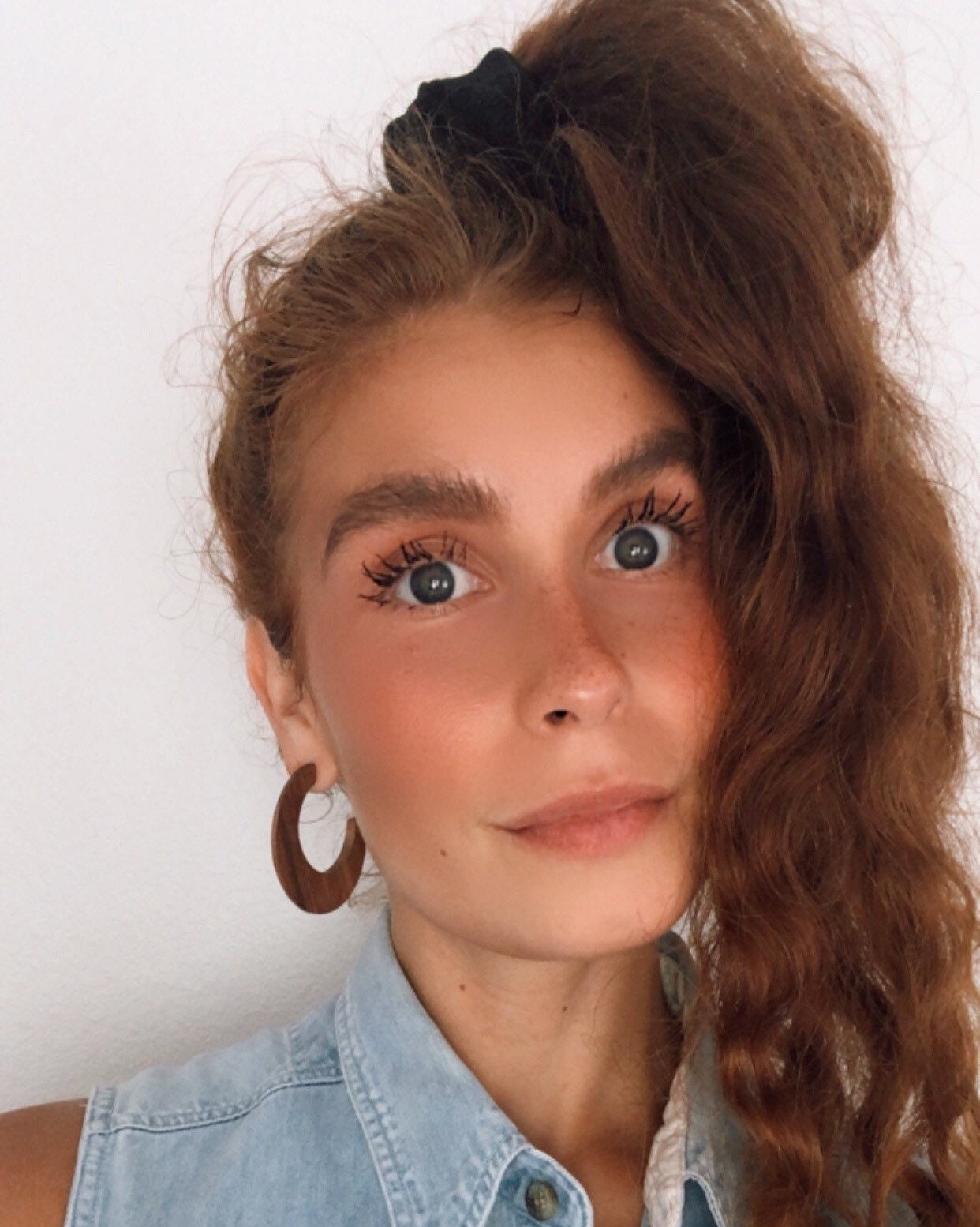 Warm Walnut Crescent Earrings