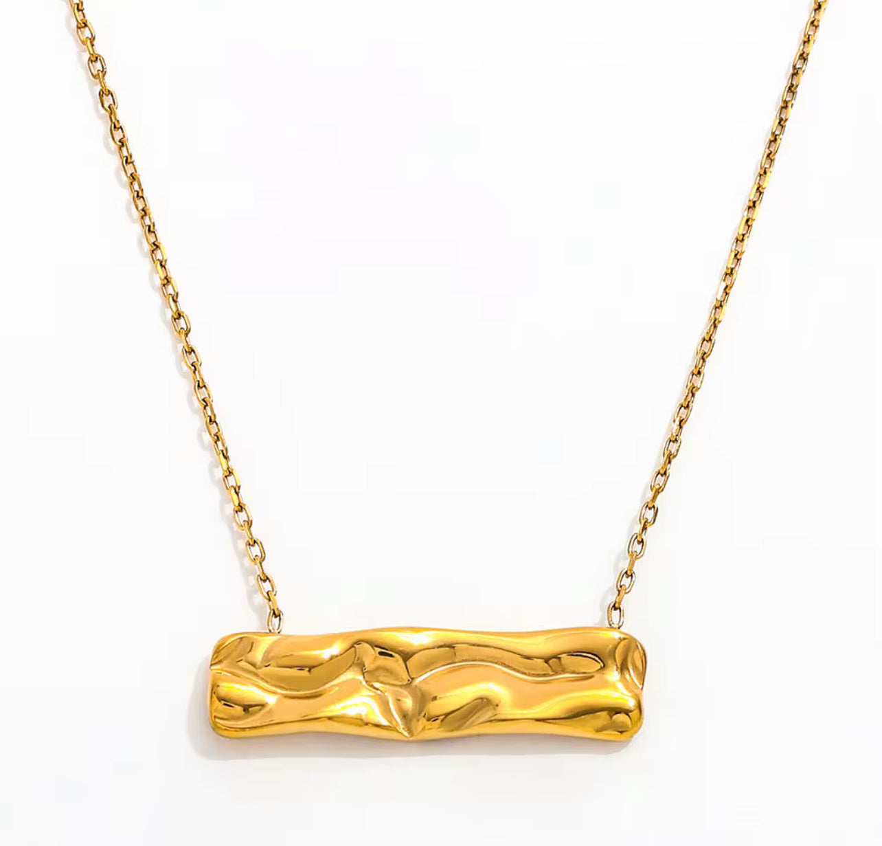 Hammered Bar Necklace