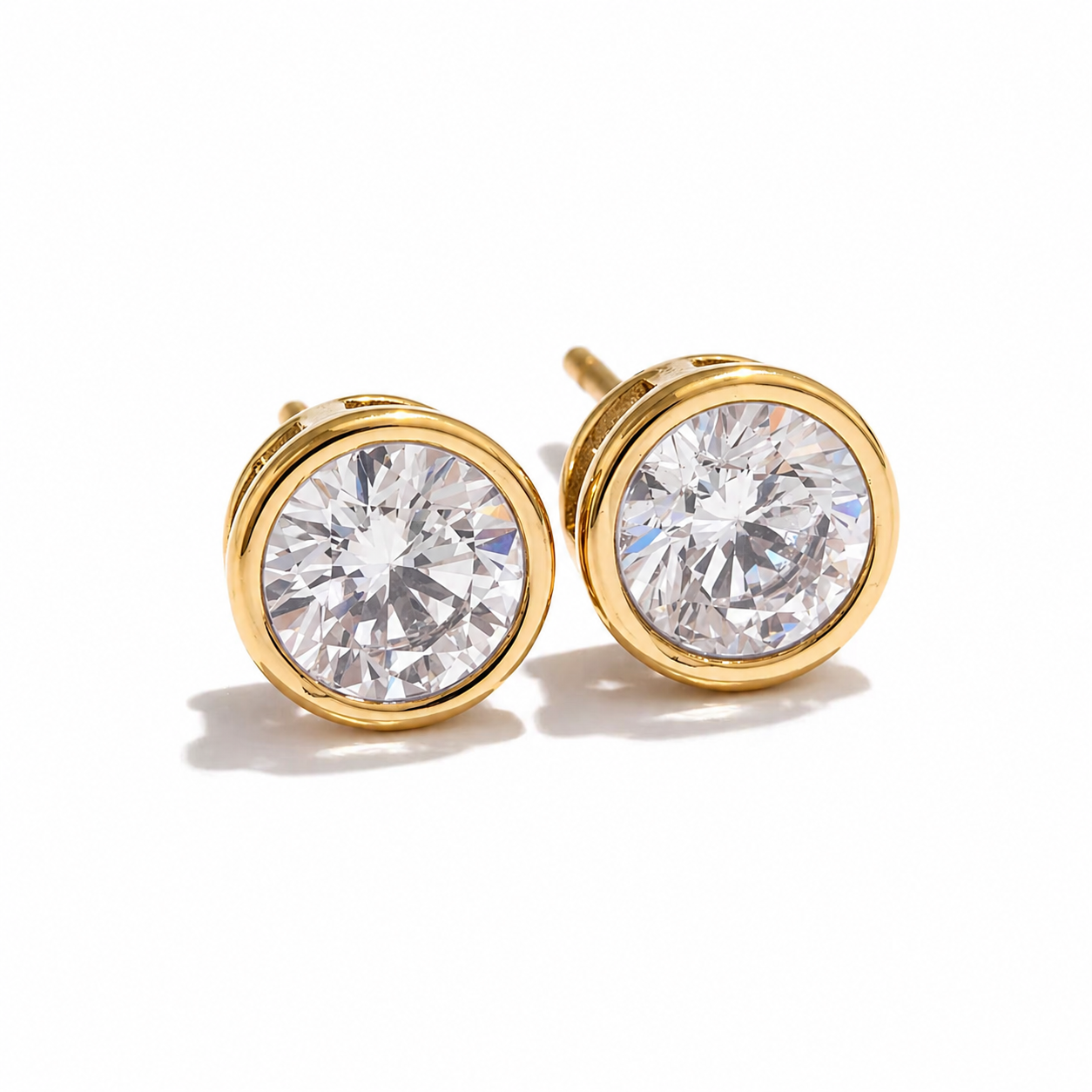 Round Cz Studs