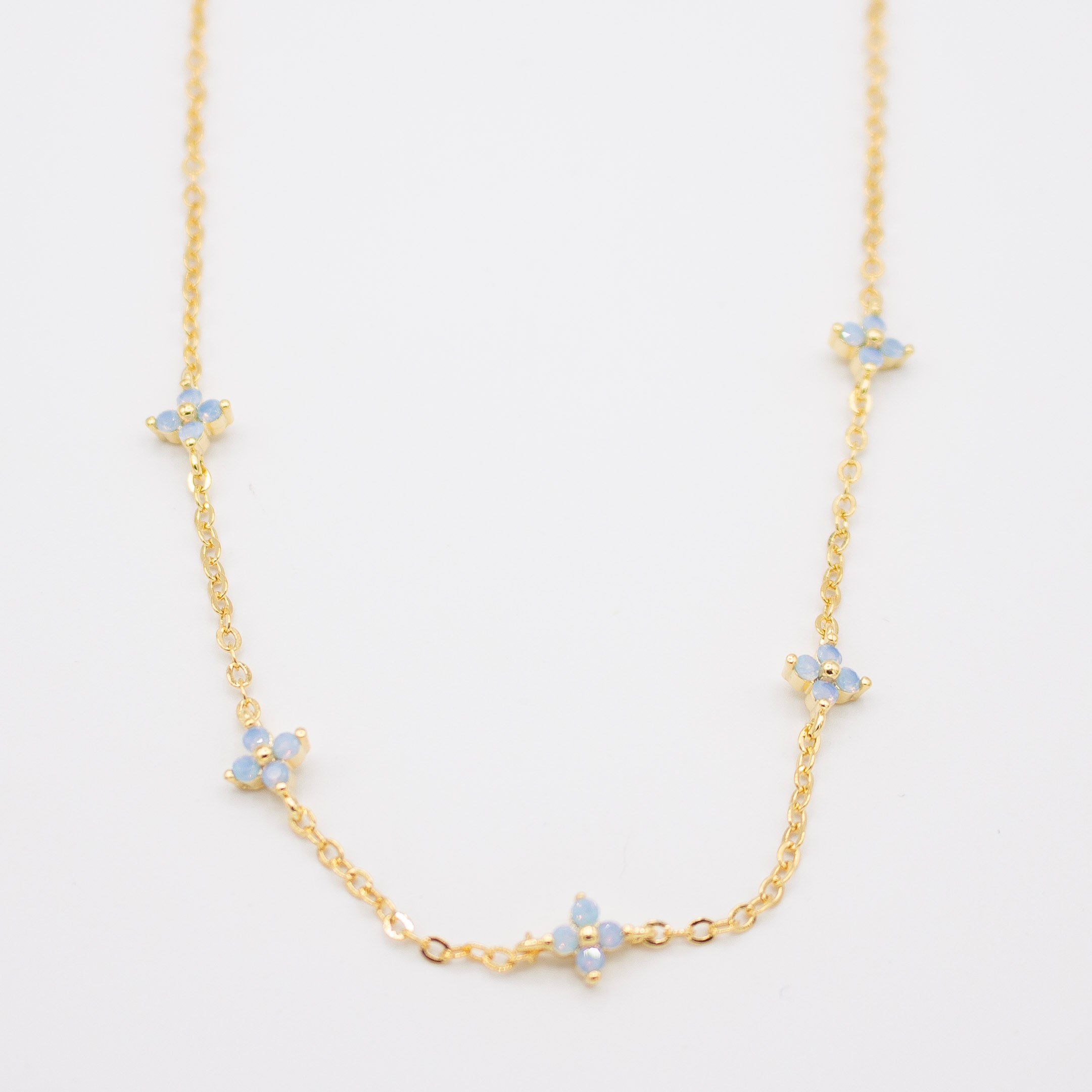 Blue Flower Necklace