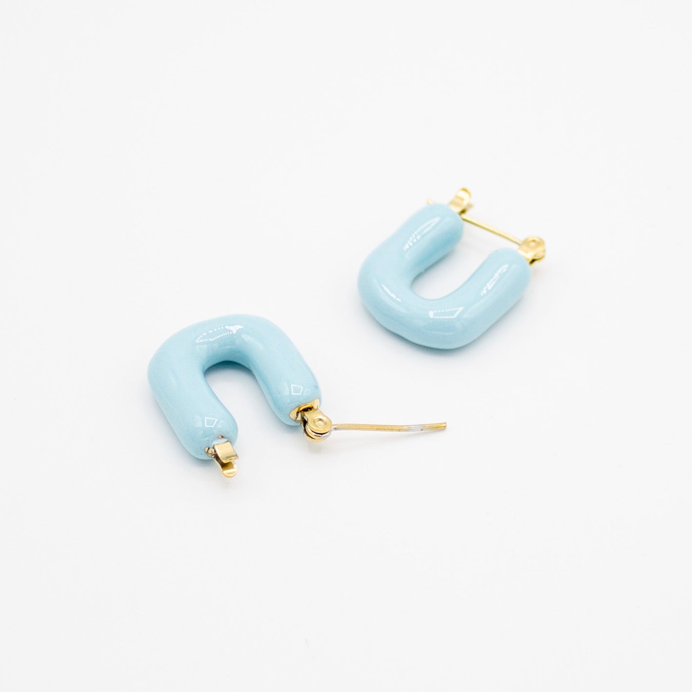 Cyan U Earrings