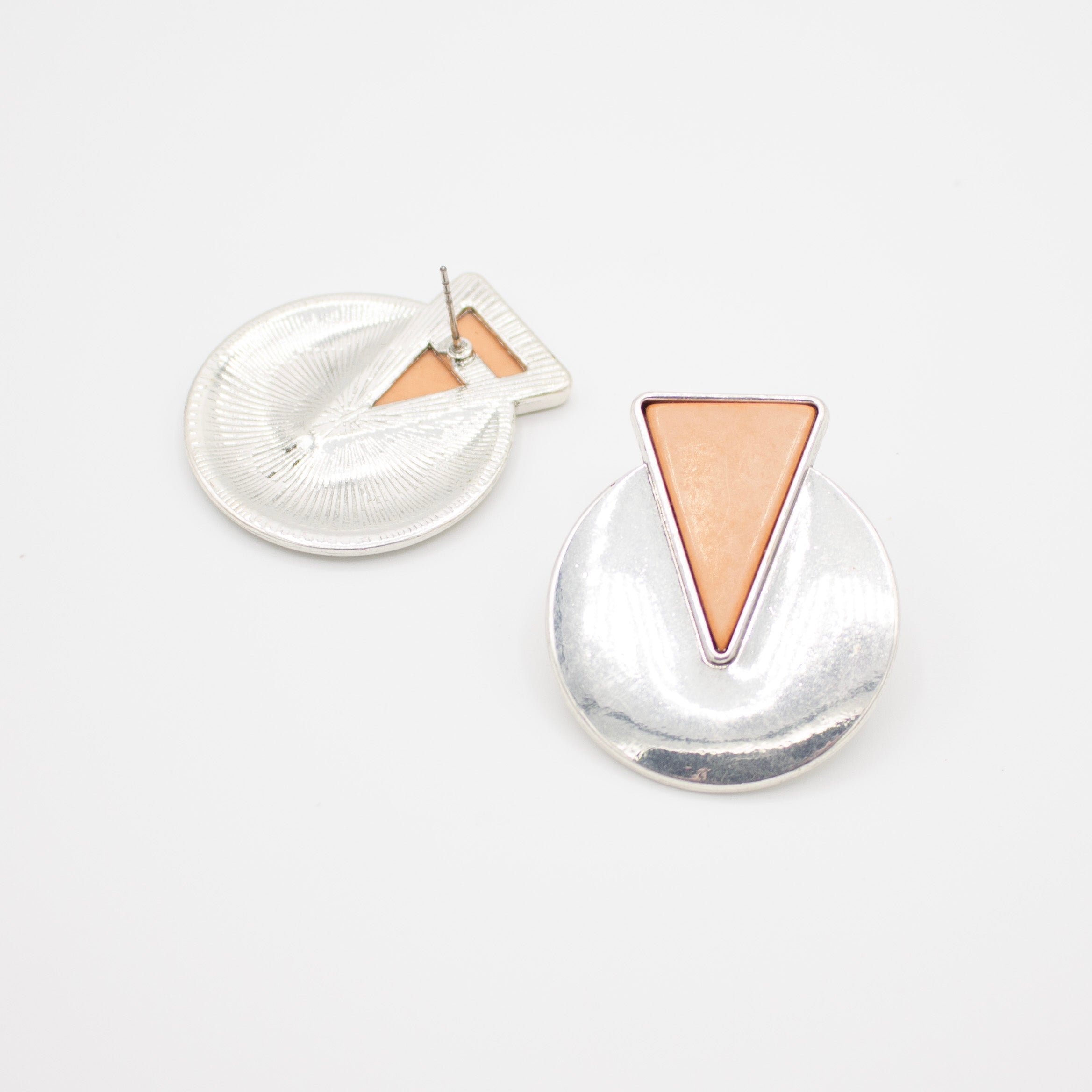 Chrome Disk Earrings