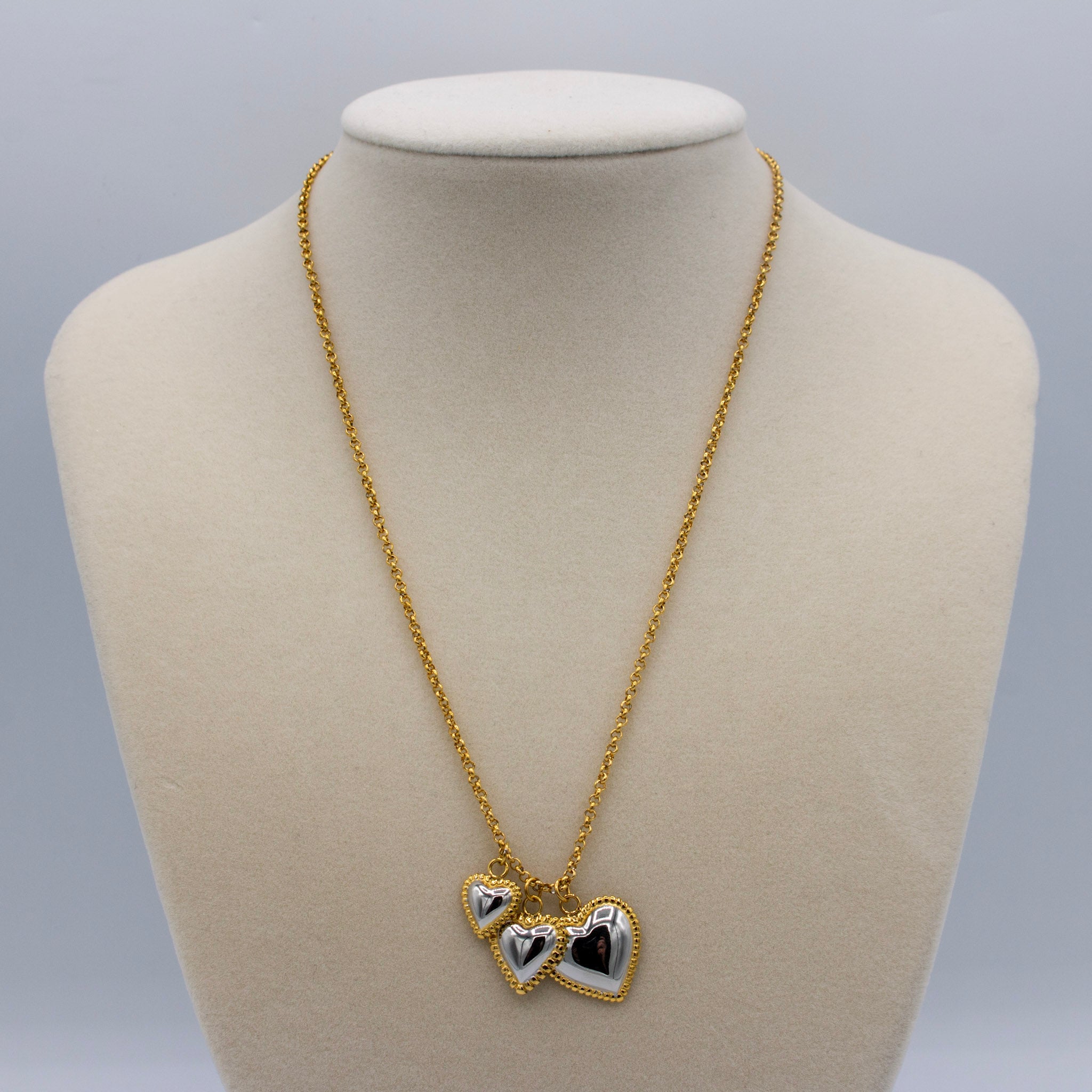 Gold & Silver Heart Necklace