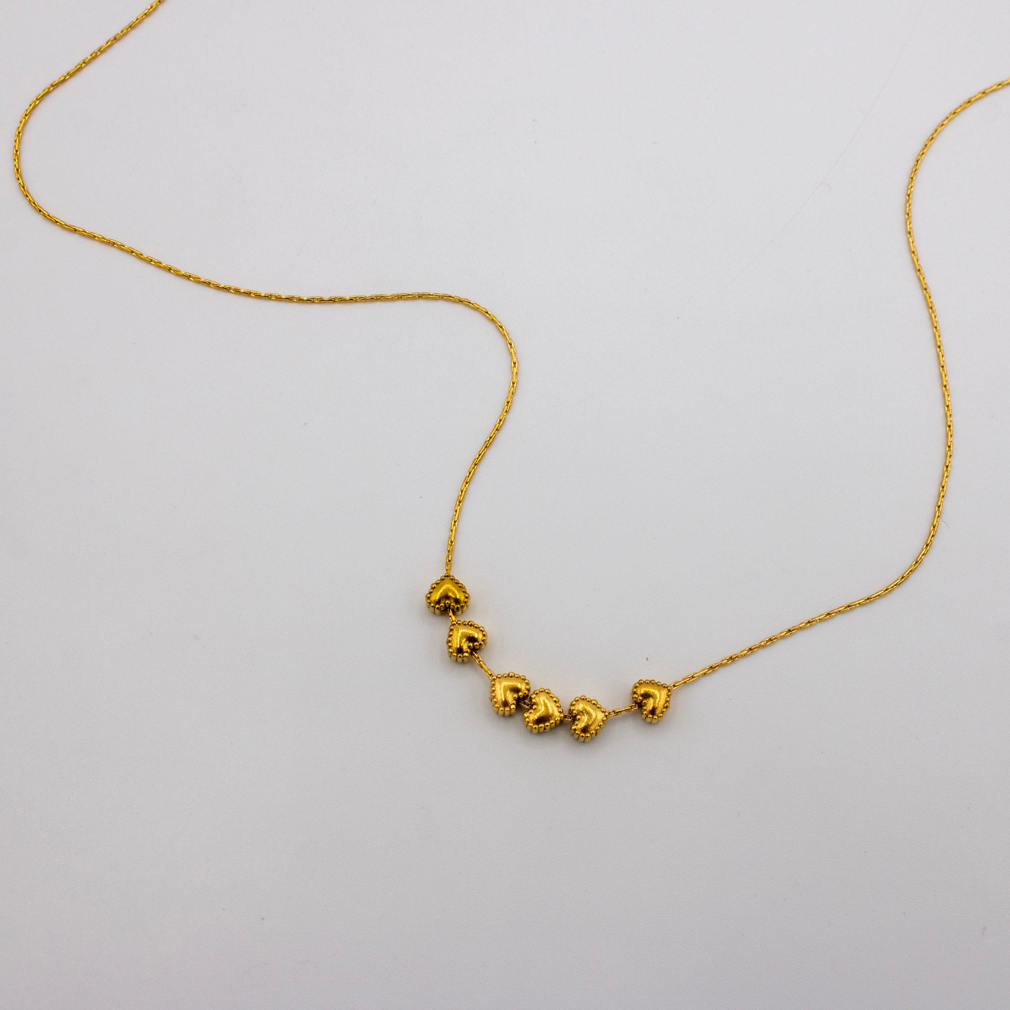6 Dainty Hearts Necklace